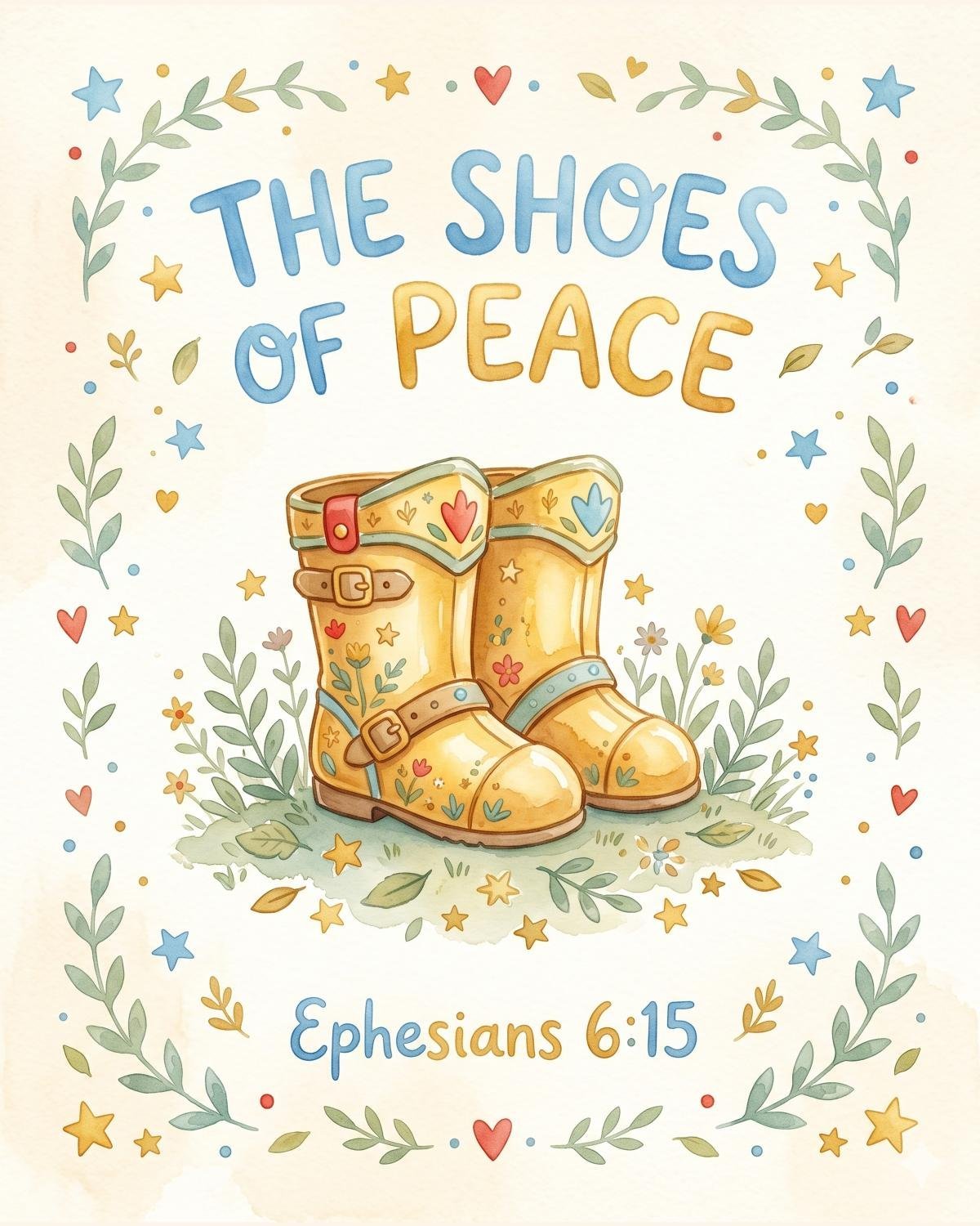 Armor of God Kids Wall Art, Christian Nursery Prints, Ephesians 6 Watercolor (Instant Download) — image 5