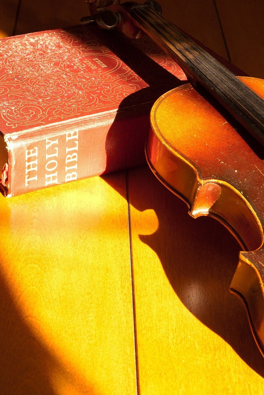 Bible Violin Watercolor Christian Wall Art (Digital Download) — image 2