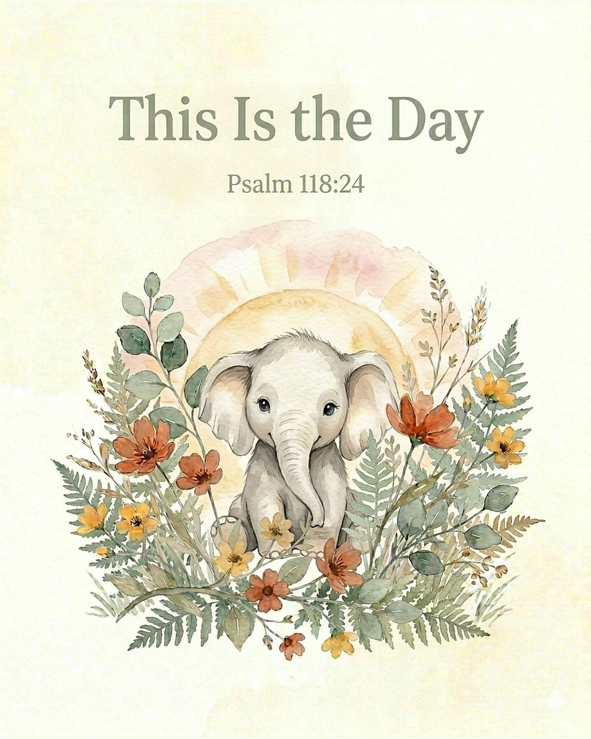Christian Bible Verse Posters Set, Boho Watercolor Animals, Kids Nursery Wall Art (Instant Download) — image 8