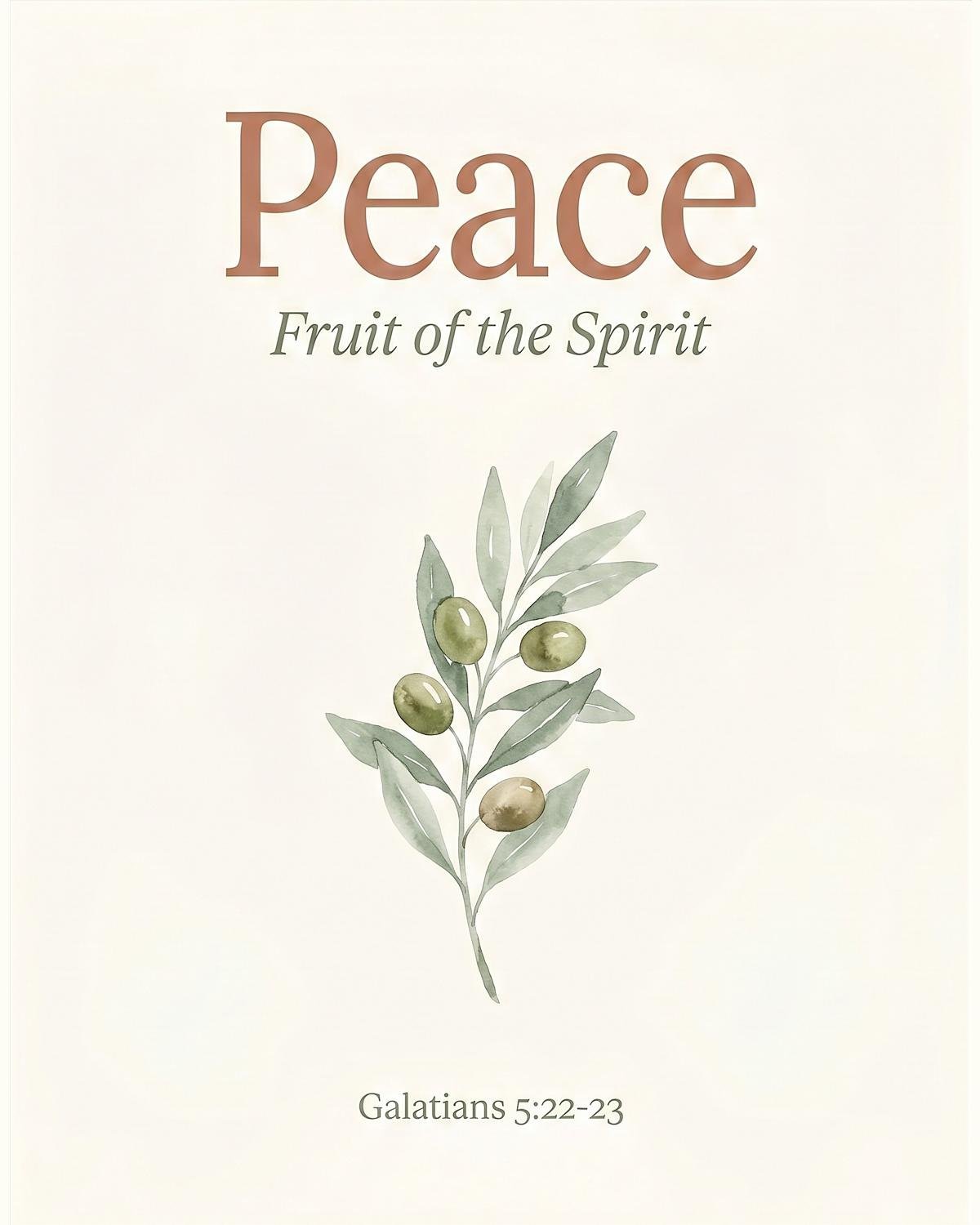 Fruits of the Spirit Wall Art Set, Christian Watercolor Scripture Prints (Instant Download) — image 4