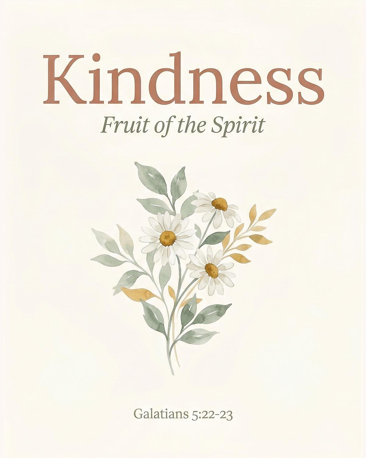 Fruits of the Spirit Wall Art Set, Christian Watercolor Scripture Prints (Instant Download) — image 6