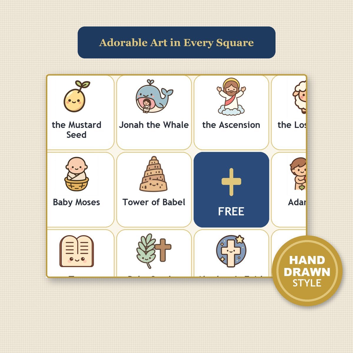Bible Stories Bingo, 60 Printable Bible Bingo Cards, Sunday School Game, Bible Activity for Kids, Christian Game, VBS & Kids Church Game — image 8