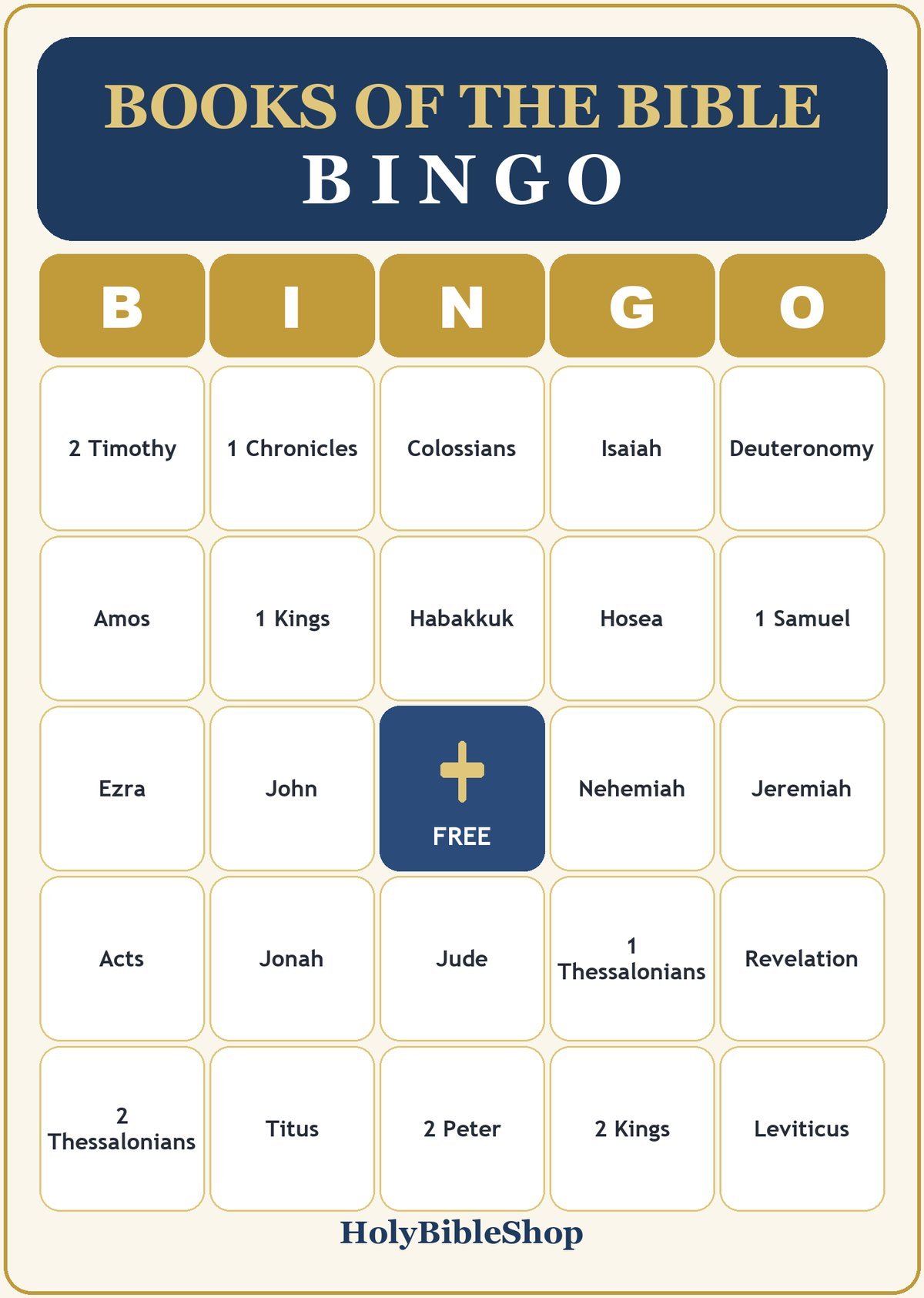 Books of the Bible Bingo, 60 Cards, 66 Books Bible Game, Sunday School, Bible Activity for Kids, Christian Homeschool, VBS Church Game