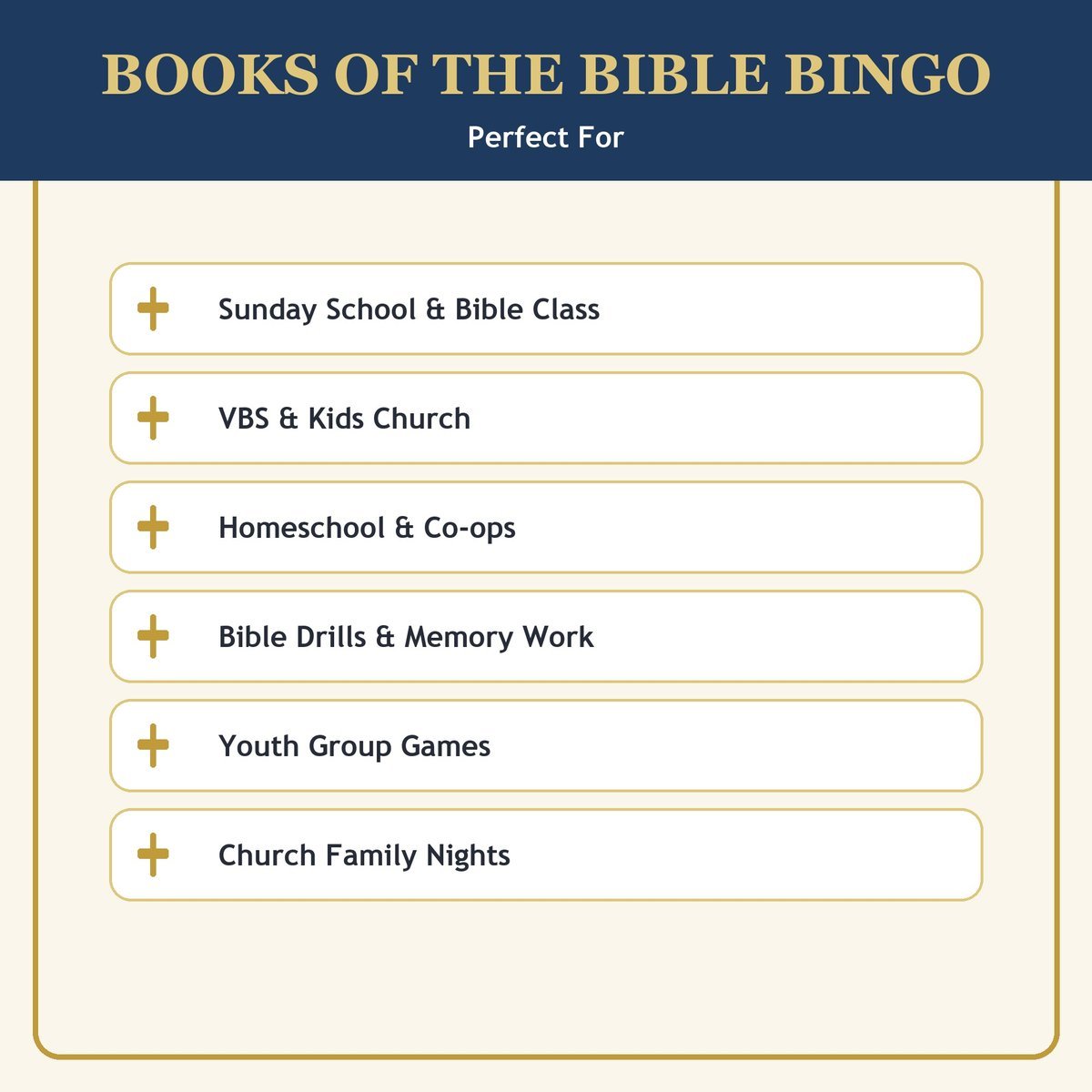 Books of the Bible Bingo, 60 Cards, 66 Books Bible Game, Sunday School, Bible Activity for Kids, Christian Homeschool, VBS Church Game — image 5
