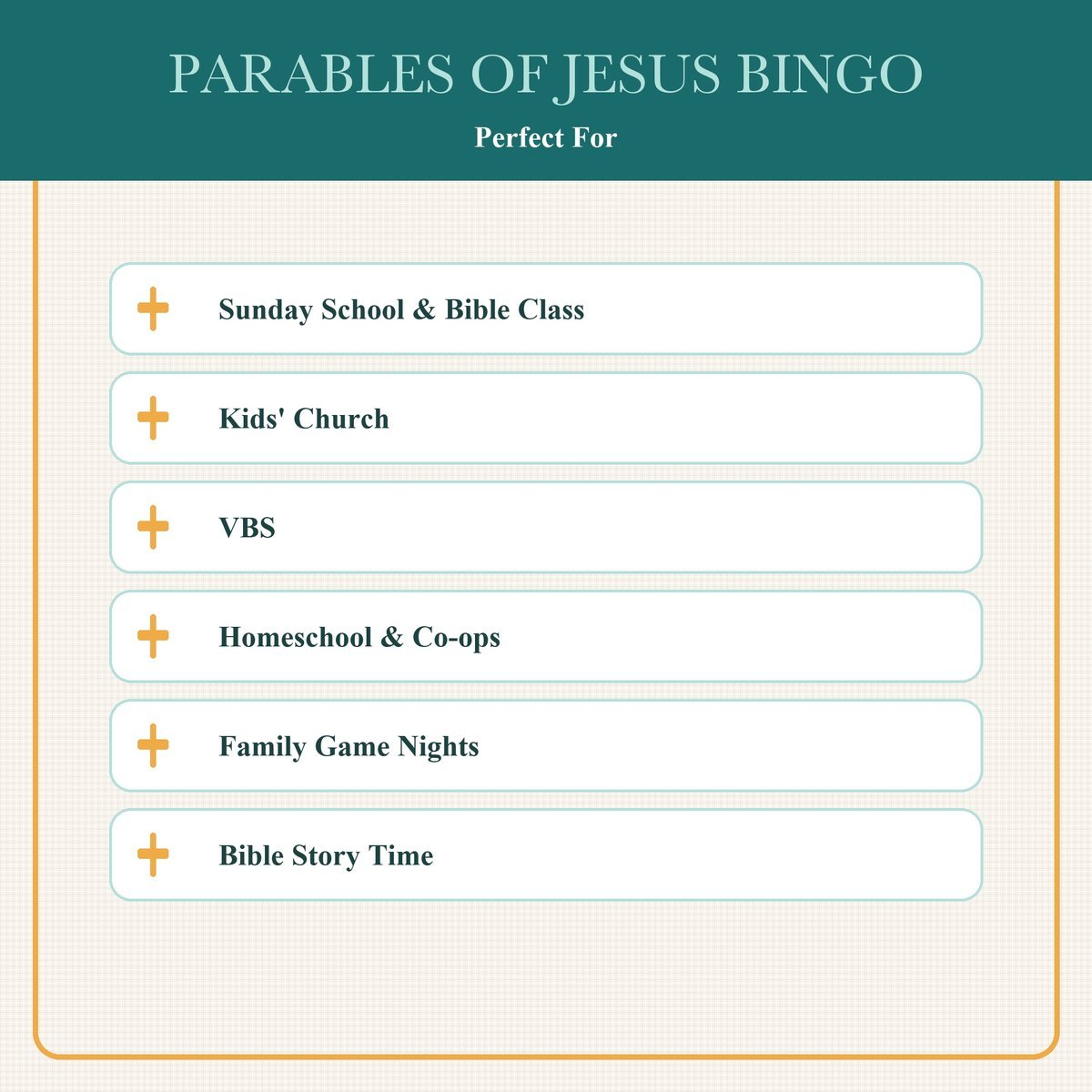 Parables of Jesus Bingo, 60 Printable Christian Cards, Bible Parable Game, Sunday School Activity, Kids Bible Game, Scripture Study — image 5