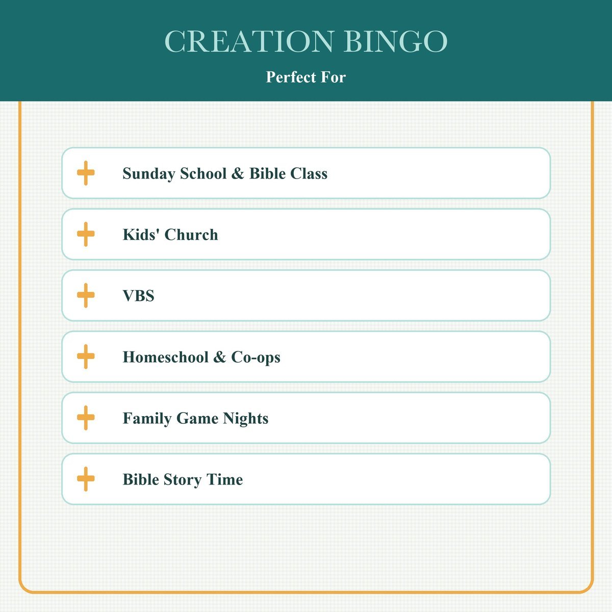 Creation Bingo, 60 Printable Bible Cards, 7 Days of Creation, Sunday School Game, Bible Activity for Kids, Genesis VBS Game, Kids Church — image 5