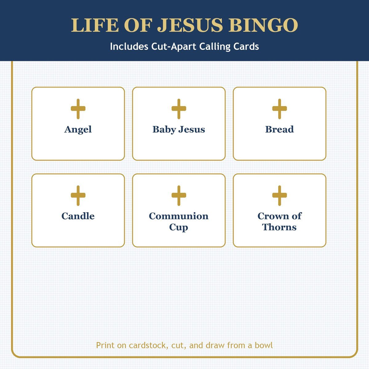 Life of Jesus Bingo, 60 Printable Christian Cards, Bible Story Game, Sunday School Activity, Kids Bible Game, Christmas Easter Lesson — image 7