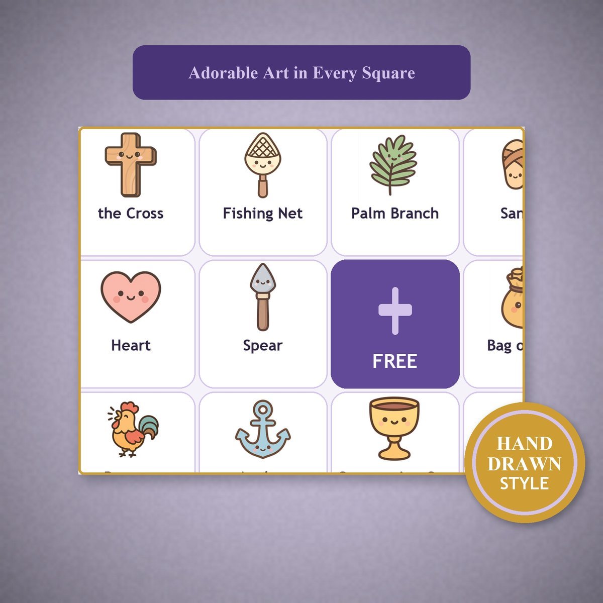 The 12 Disciples Bingo, 60 Printable Christian Cards, Bible Apostles Game, Sunday School Activity, Kids Bible Game, Scripture Study — image 8