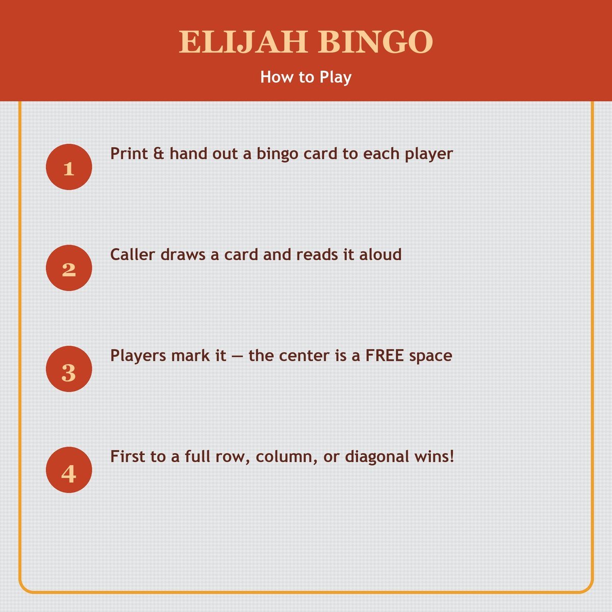 Elijah the Prophet Bingo, 60 Printable Christian Cards, Bible Story Game, Sunday School Activity, Kids Bible Game, Scripture Study — image 3