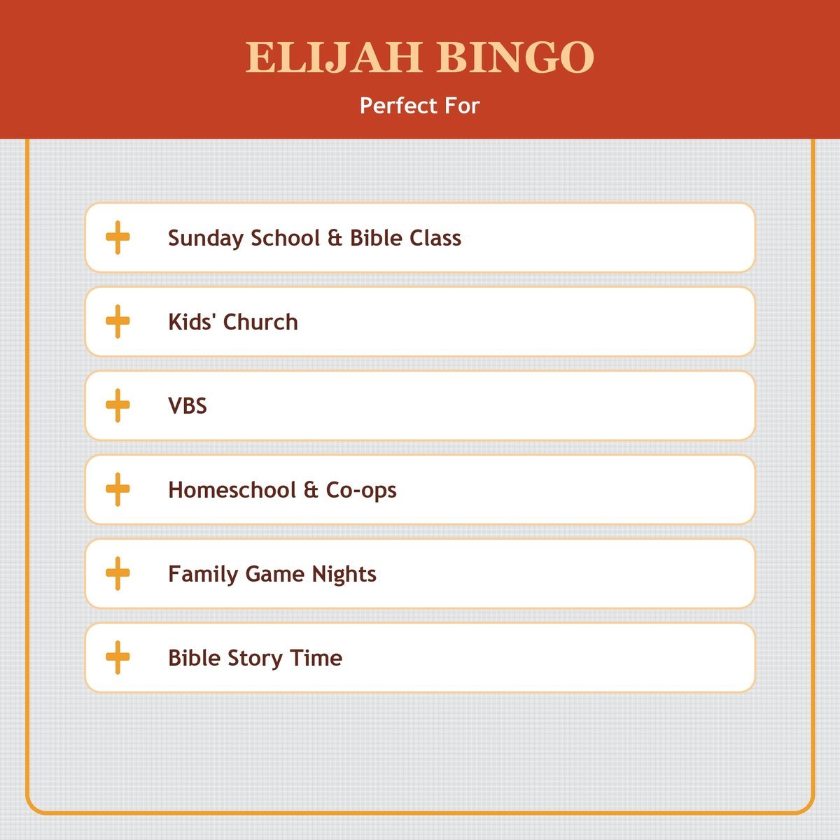 Elijah the Prophet Bingo, 60 Printable Christian Cards, Bible Story Game, Sunday School Activity, Kids Bible Game, Scripture Study — image 5