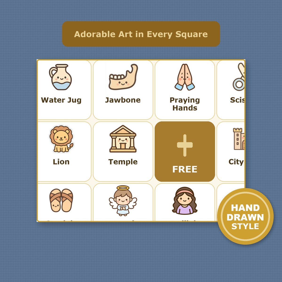 Samson Bingo, 60 Printable Christian Cards, Bible Story Game, Sunday School Activity, Kids Bible Game, Scripture Study — image 8