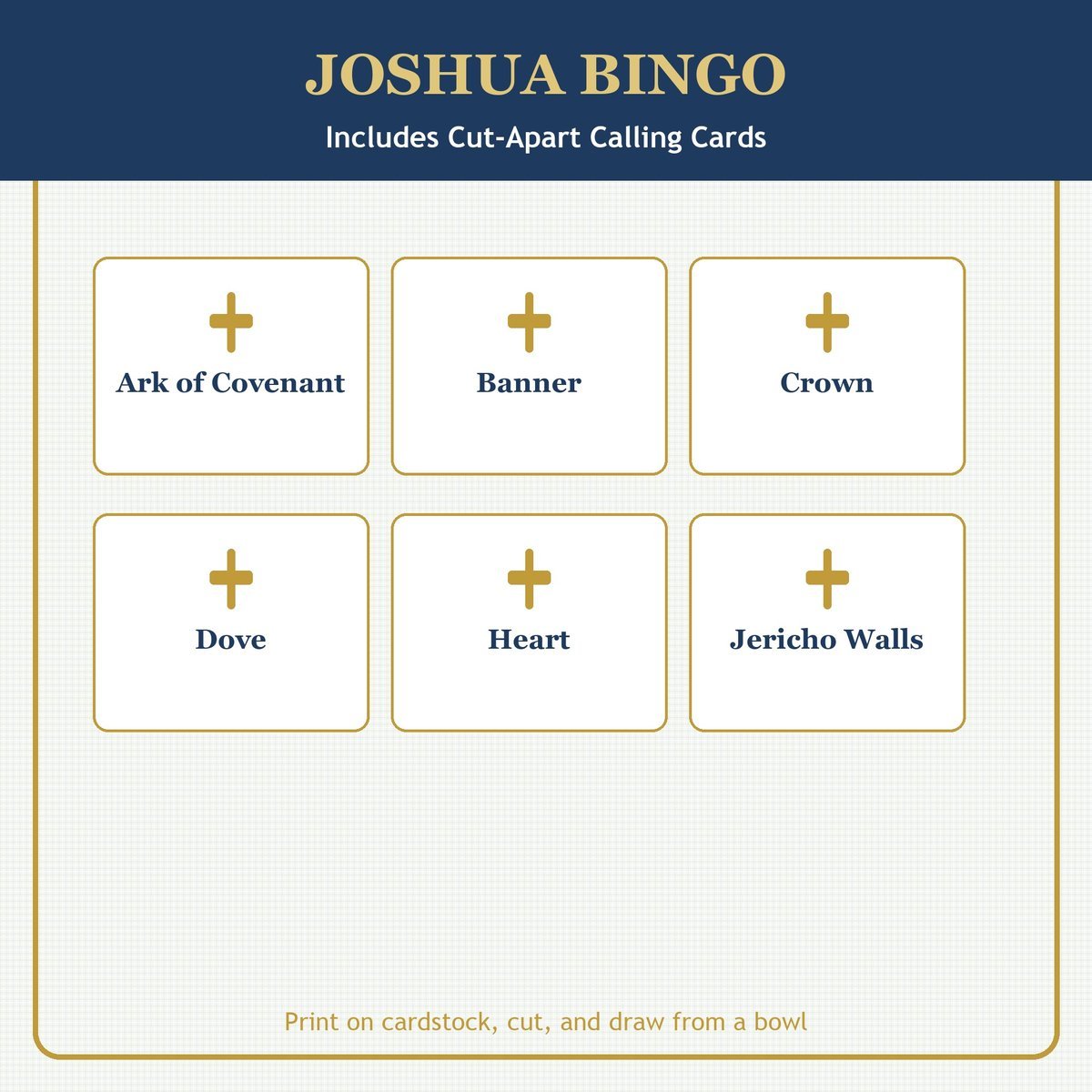 Joshua and the Battle of Jericho Bingo, 60 Printable Christian Cards, Bible Story Game, Sunday School, Kids Bible Game — image 7