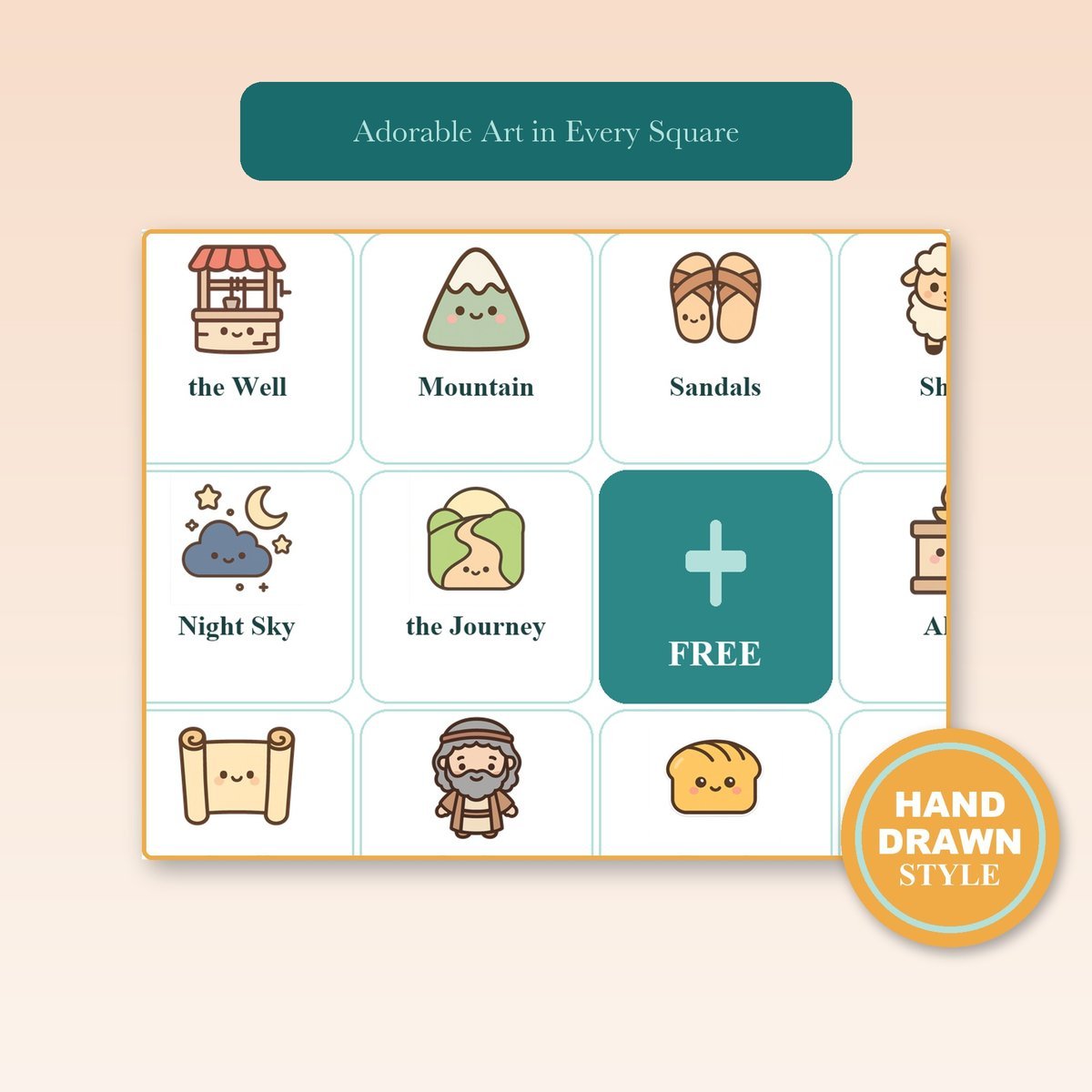 Abraham Bingo, 60 Printable Christian Cards, Bible Story Game, Sunday School Activity, Kids Bible Game, Scripture Study — image 8