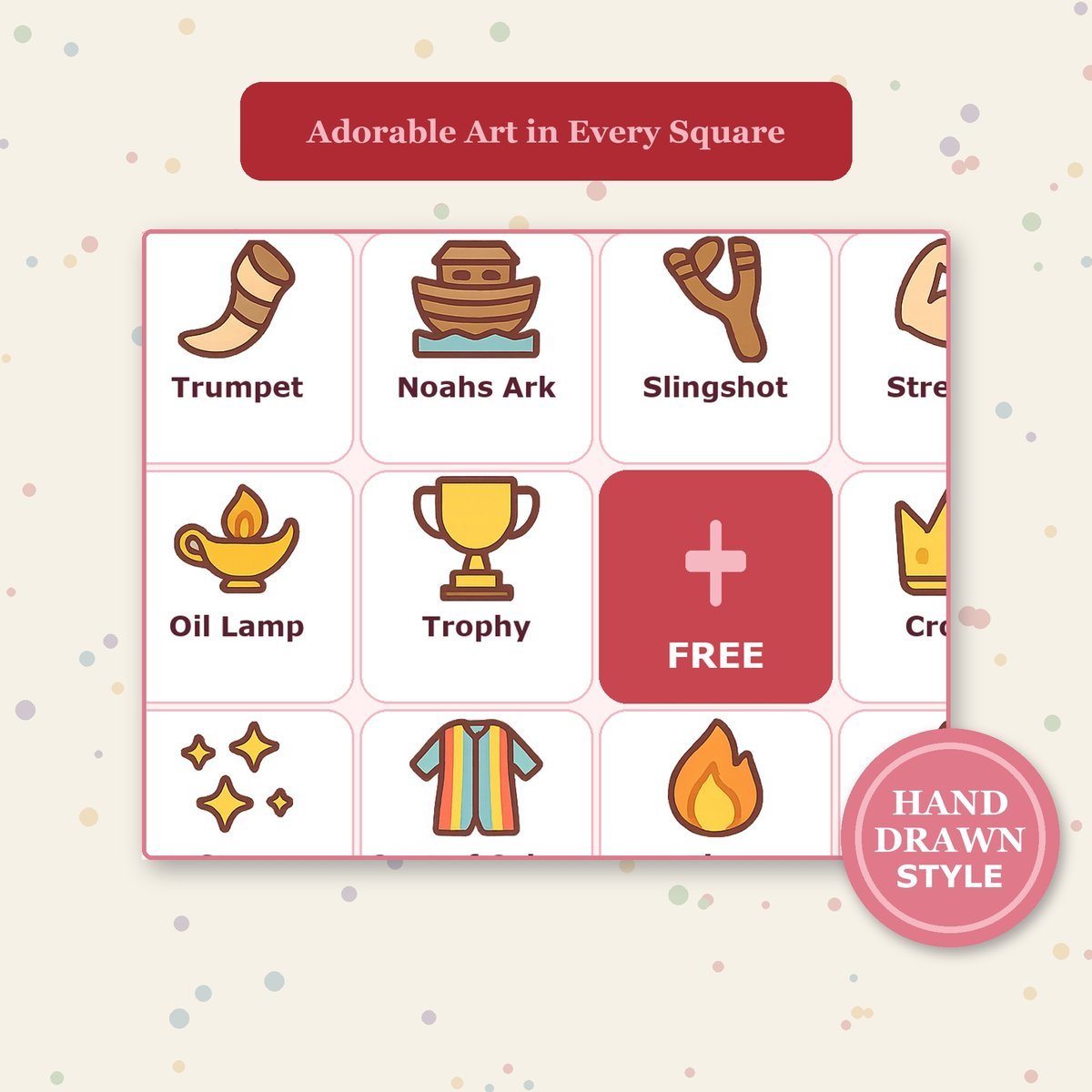 Bible Heroes Bingo, 60 Printable Christian Cards, Heroes of Faith Game, Sunday School Activity, Kids Bible Game, Hebrews 11 — image 8