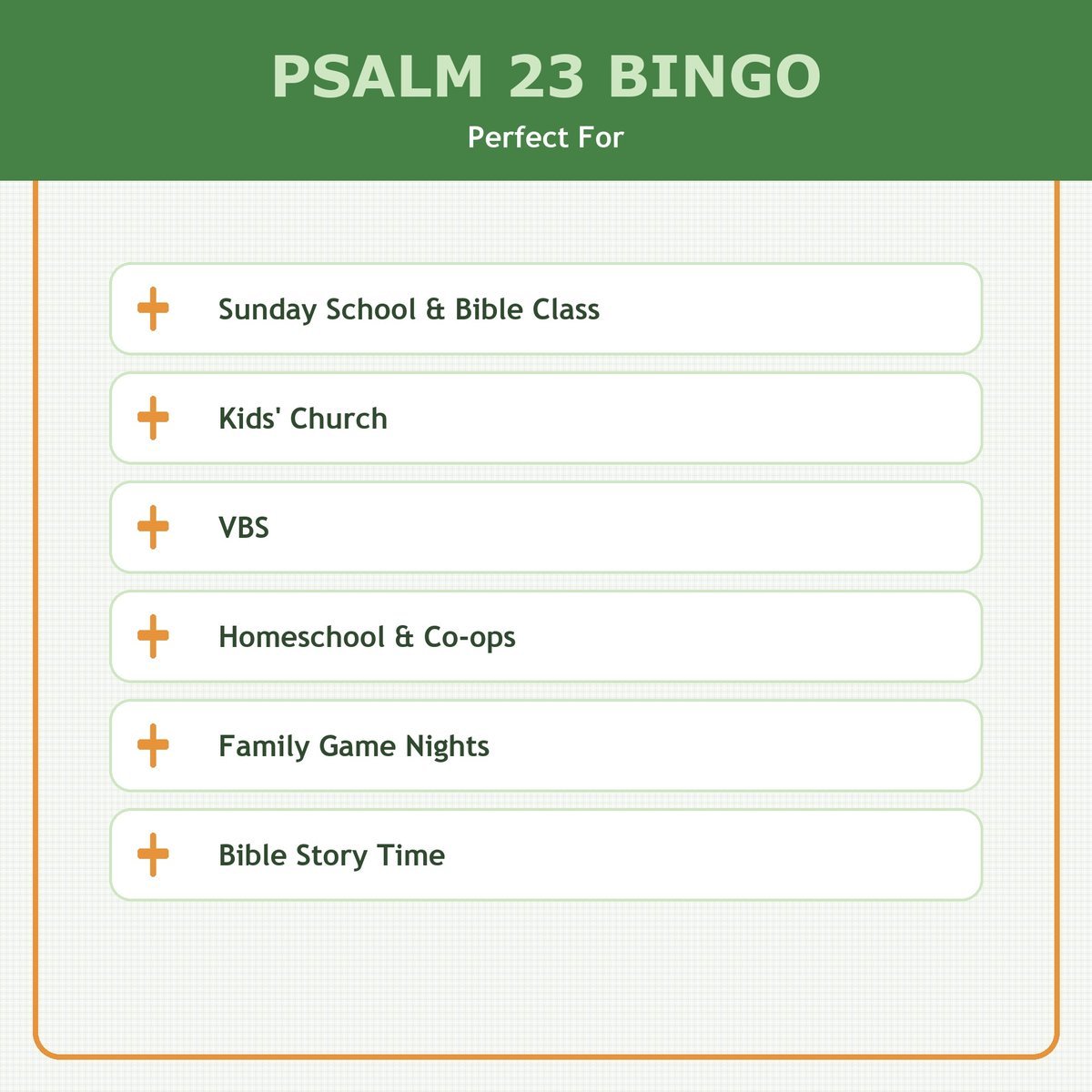 Psalm 23 Bingo, 60 Printable Christian Cards, The Good Shepherd, Sunday School Game, Bible Activity for Kids, Scripture Memory, Kids Church — image 5