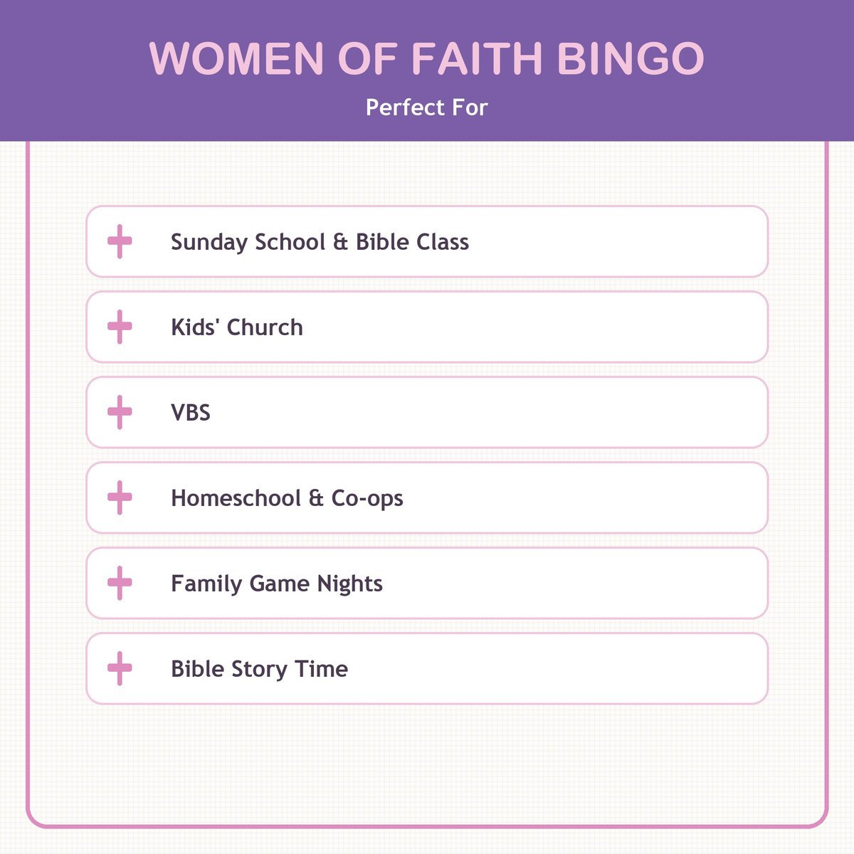 Ladies Bible Study Bingo, 60 Printable Bingo Cards, Christian Ladies Bible Study Game, Sunday School & Church Activity, Instant Download — image 5