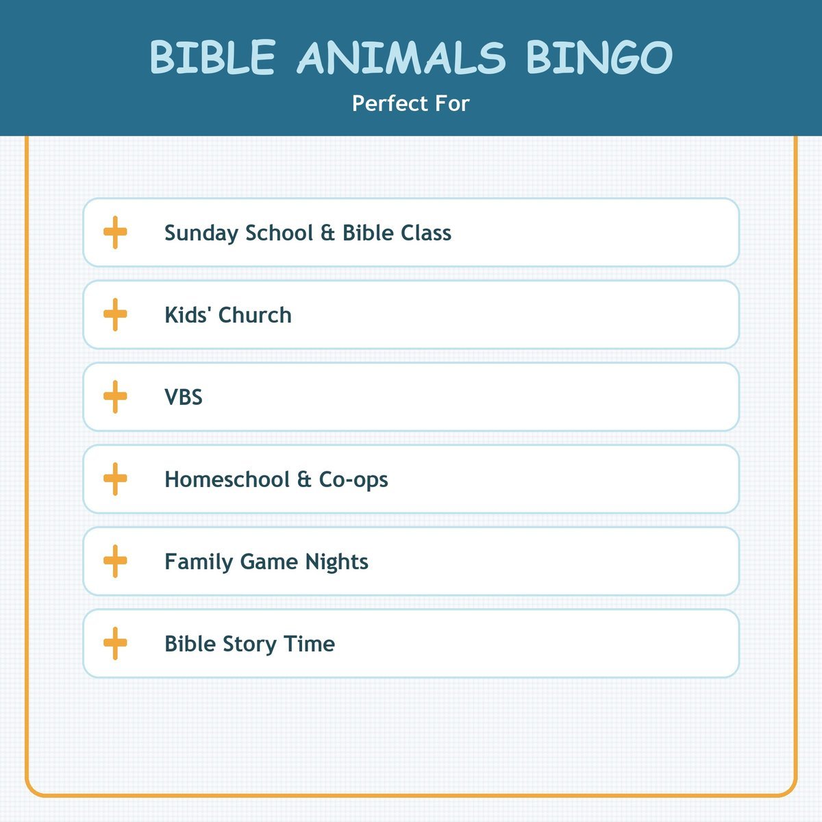 Bible Animals Bingo, 60 Printable Christian Cards, Bible Story Game, Sunday School Activity, Kids Bible Game, Noahs Ark Animals — image 5