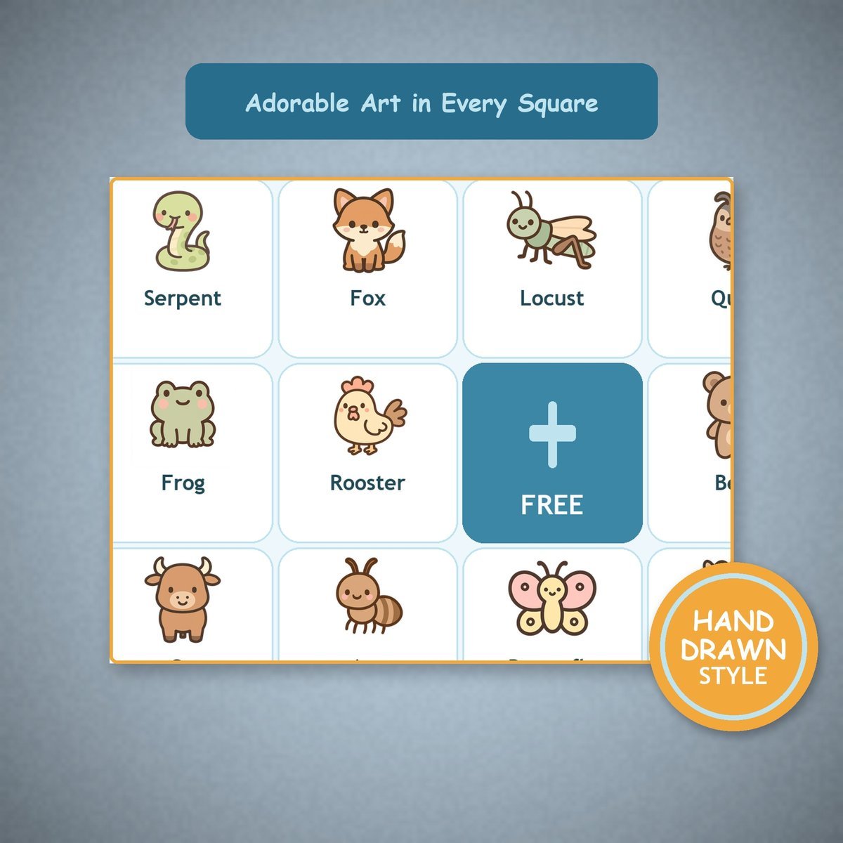Bible Animals Bingo, 60 Printable Christian Cards, Bible Story Game, Sunday School Activity, Kids Bible Game, Noahs Ark Animals — image 8