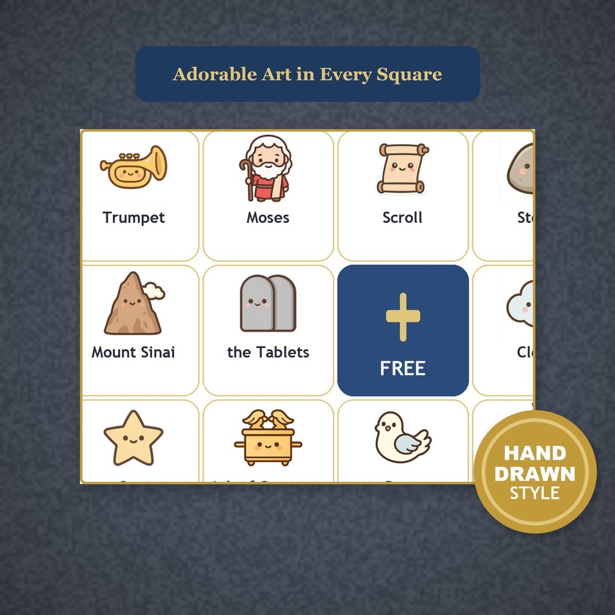 Ten Commandments Bingo, 60 Printable Christian Cards, Bible Story Game, Sunday School Activity, Kids Bible Game, Moses Bible Game — image 8