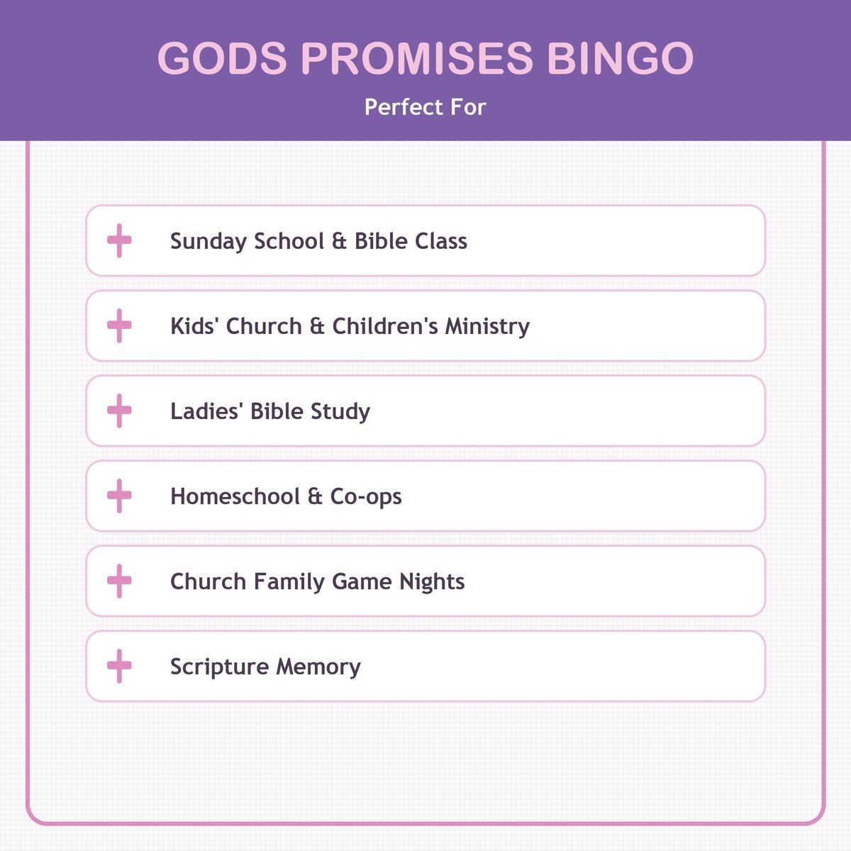 God's Promises Bingo, 60 Printable Christian Cards, Bible Promise Game, Scripture Memory, Sunday School, Ladies Bible Study — image 5