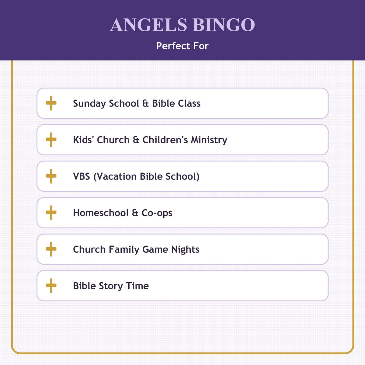 Angels Bingo, 60 Printable Christian Cards, Bible Angels Game, Sunday School Activity, Kids Bible Game, Heavenly Hosts — image 5