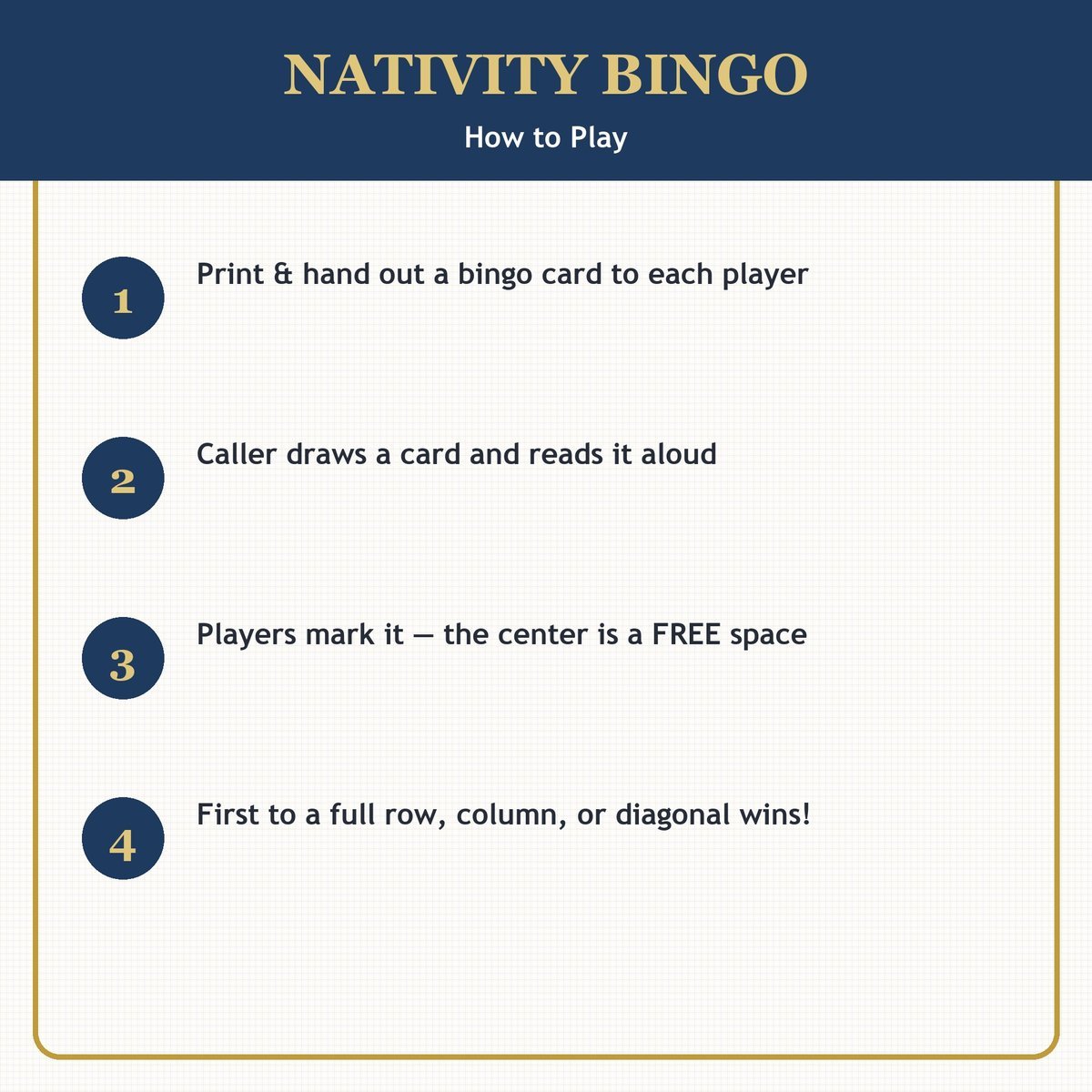 Nativity Bingo, 60 Printable Christmas Cards, Sunday School Christmas Game, Bible Activity for Kids, Church Christmas Game, Advent Kids Game — image 3