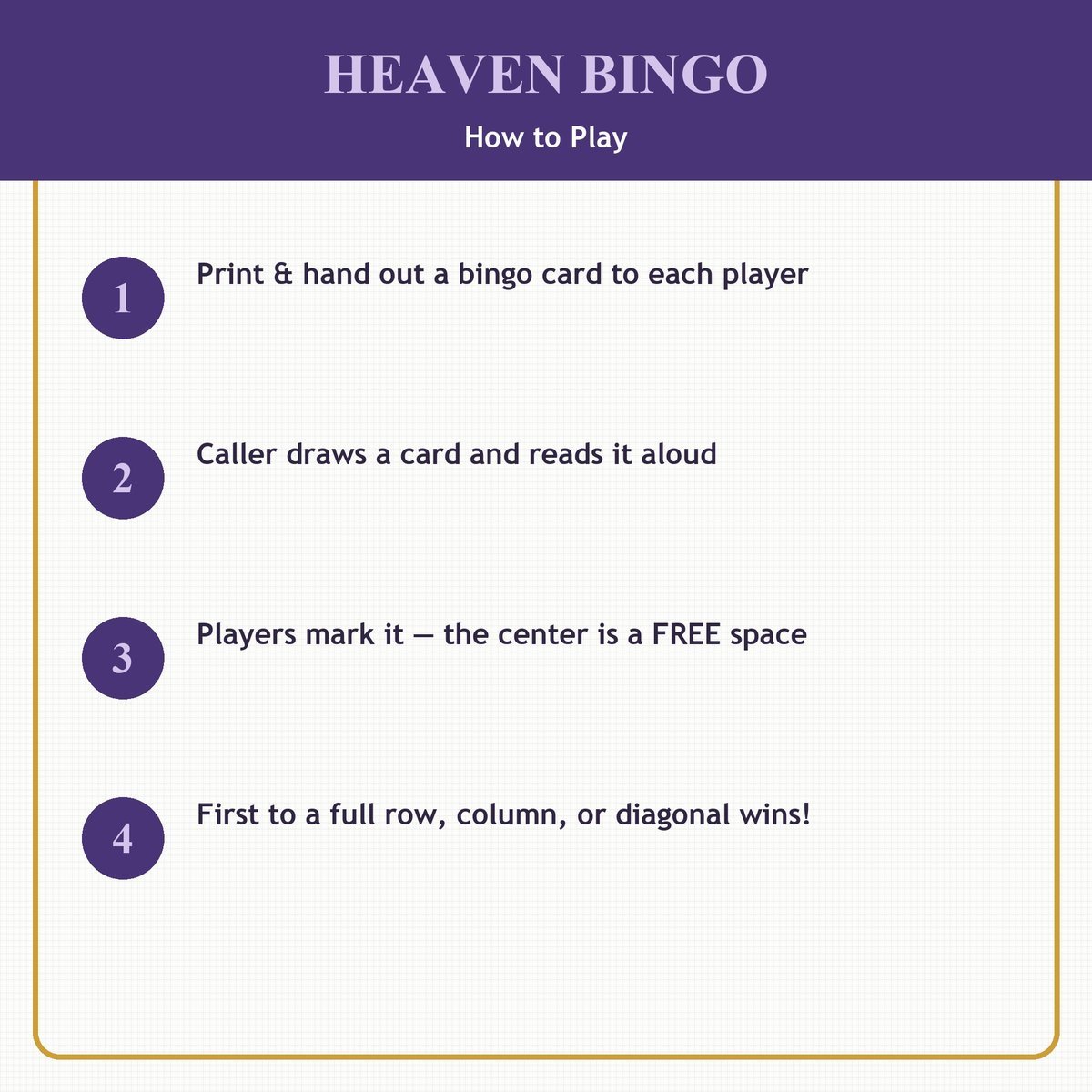Heaven Bingo, 60 Printable Christian Cards, Bible Heaven Game, Sunday School Activity, Kids Bible Game, Streets of Gold — image 3