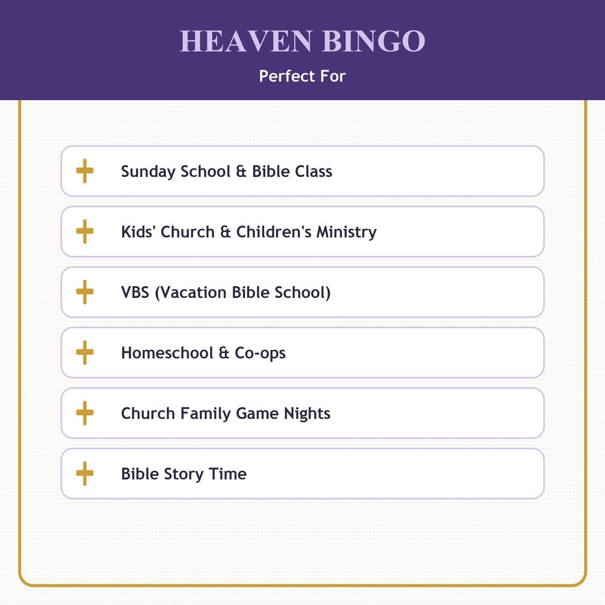 Heaven Bingo, 60 Printable Christian Cards, Bible Heaven Game, Sunday School Activity, Kids Bible Game, Streets of Gold — image 5