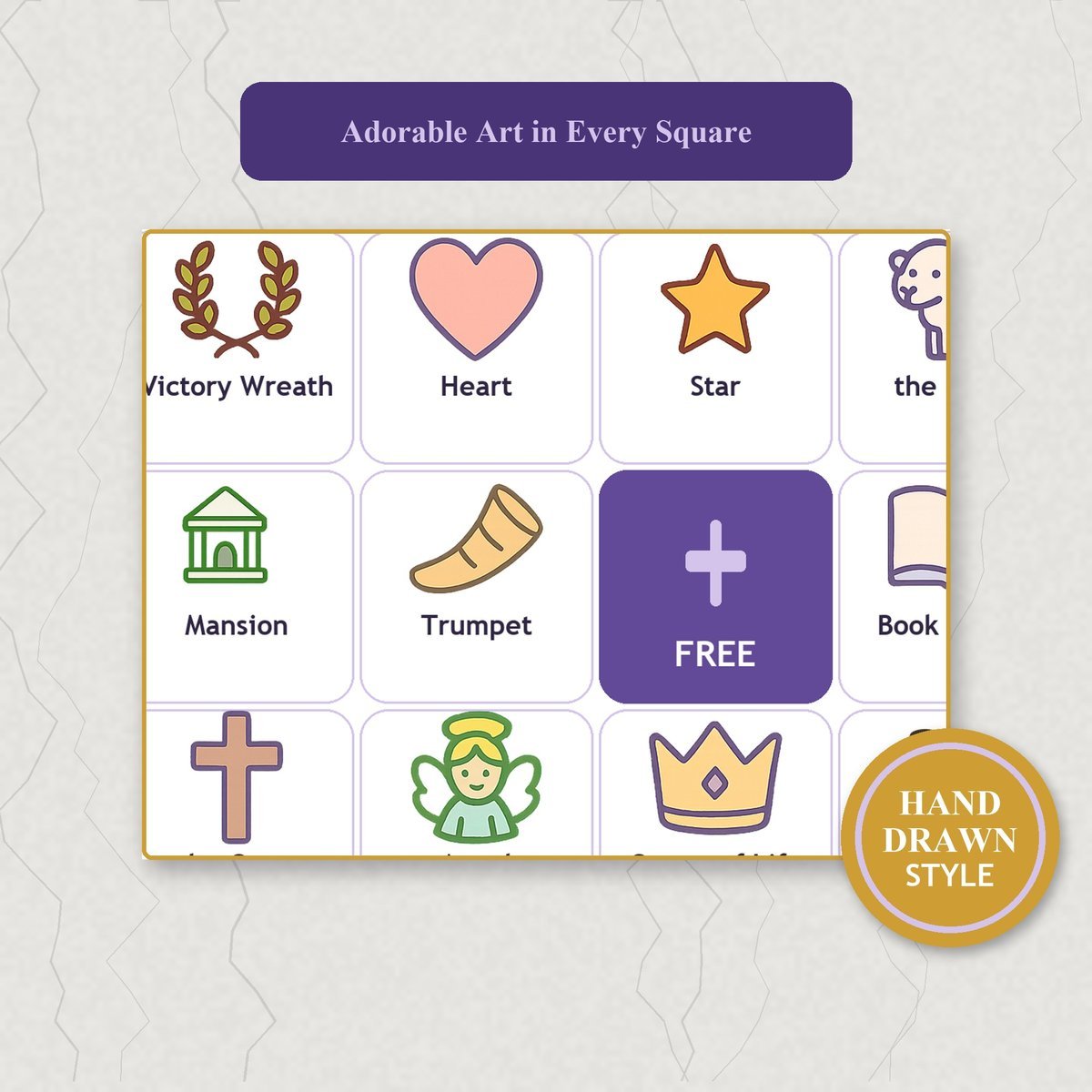 Heaven Bingo, 60 Printable Christian Cards, Bible Heaven Game, Sunday School Activity, Kids Bible Game, Streets of Gold — image 8