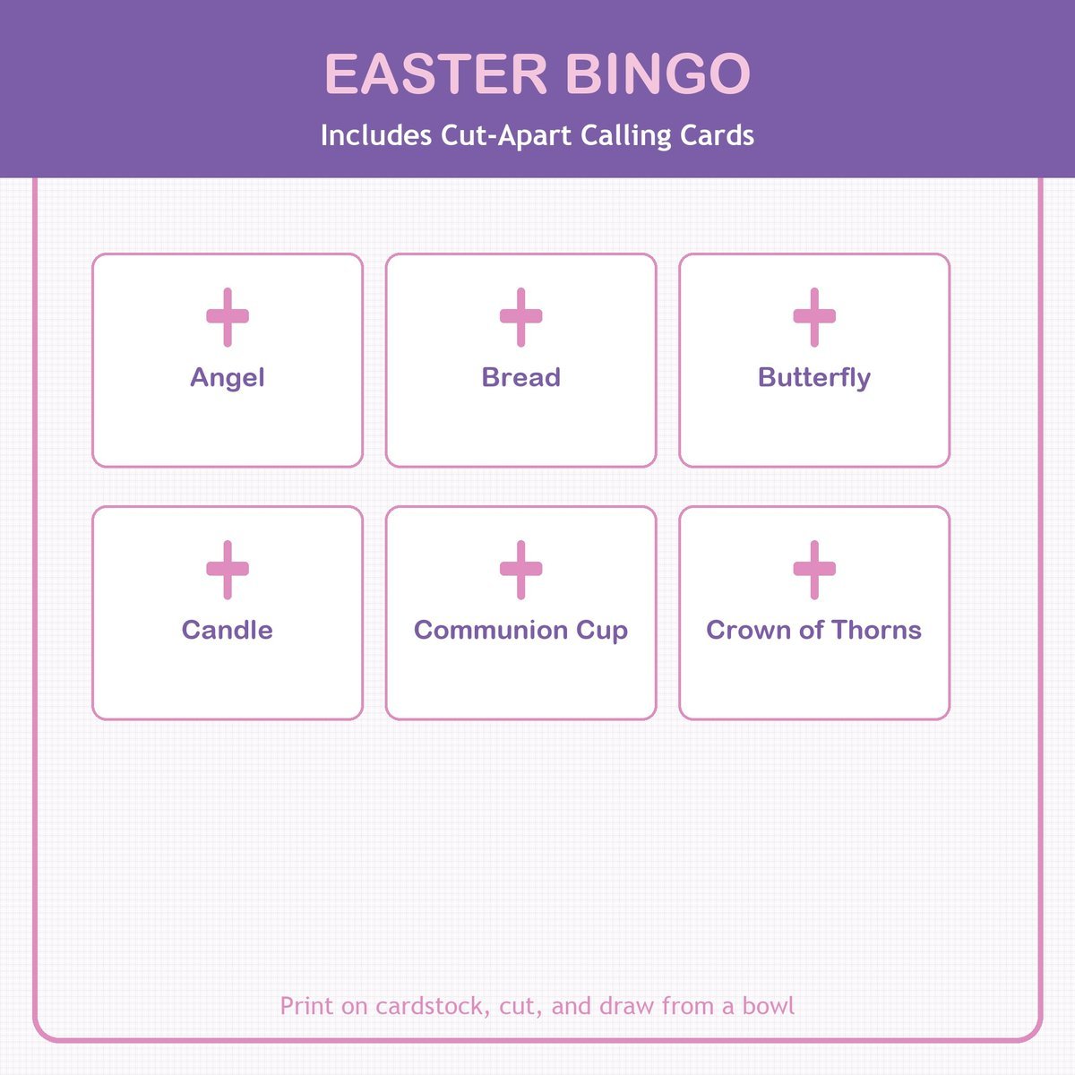 Easter Bingo, 60 Printable Resurrection Cards, Sunday School Easter Game, Bible Activity for Kids, Church Easter Game, Christian Easter Kids — image 7