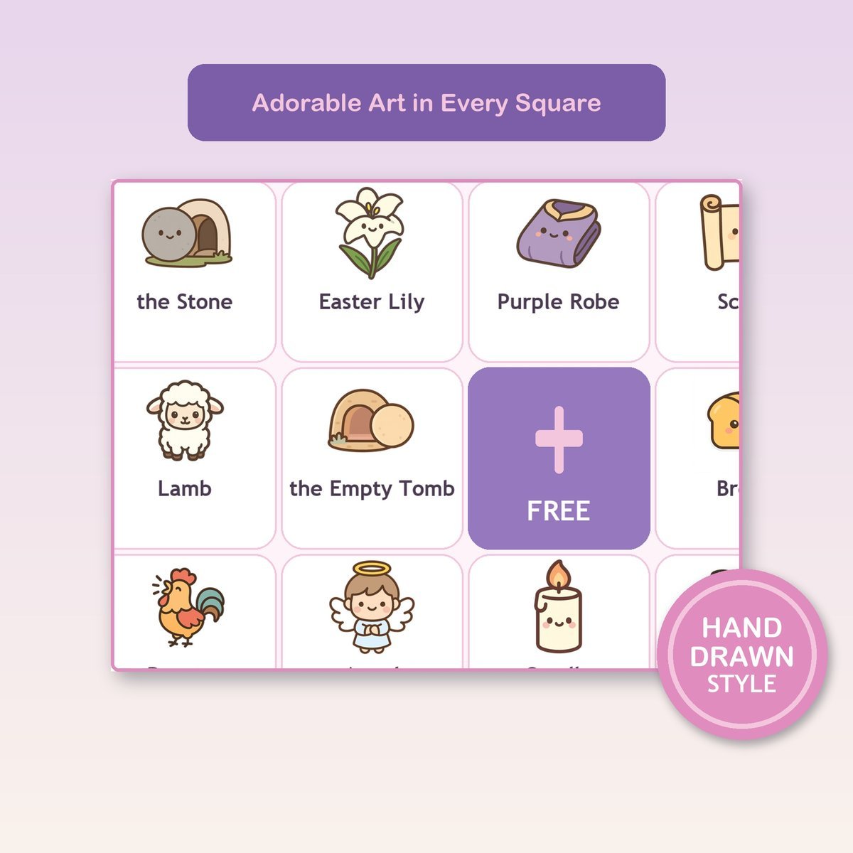 Easter Bingo, 60 Printable Resurrection Cards, Sunday School Easter Game, Bible Activity for Kids, Church Easter Game, Christian Easter Kids — image 8
