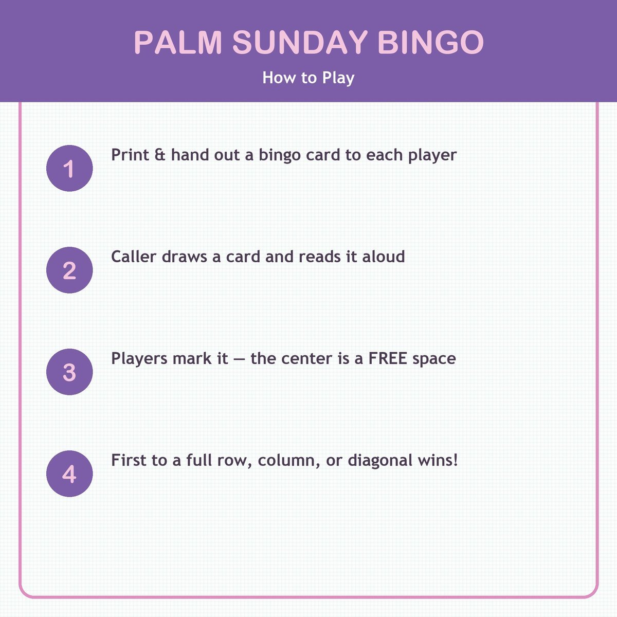 Palm Sunday Bingo, 60 Printable Christian Cards, Holy Week Bible Game, Sunday School Activity, Kids Bible Game, Easter — image 3