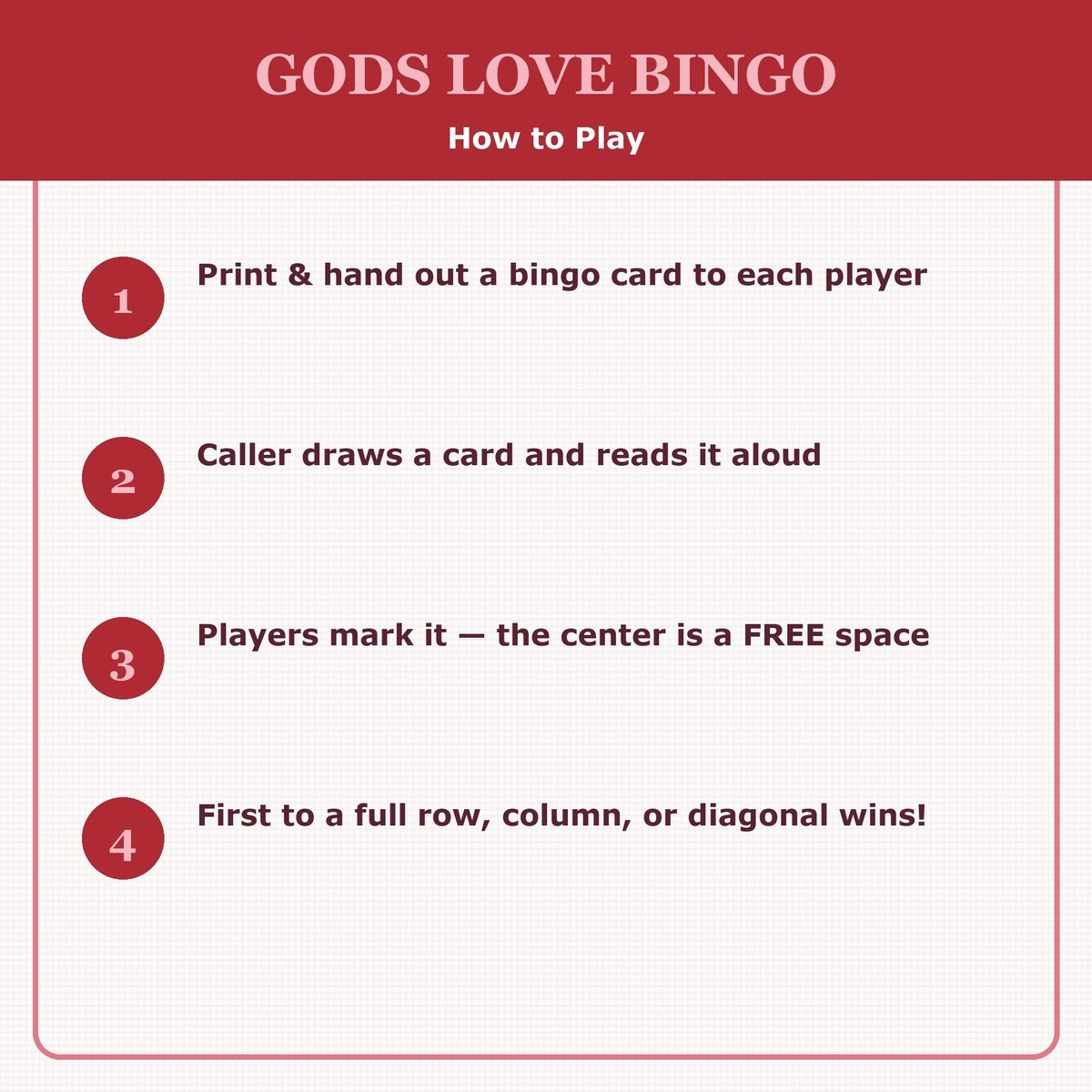 God's Love Bingo, 60 Printable Christian Valentine Cards, Sunday School Valentine Game, Bible Activity for Kids, Church Valentine Kids Game — image 3