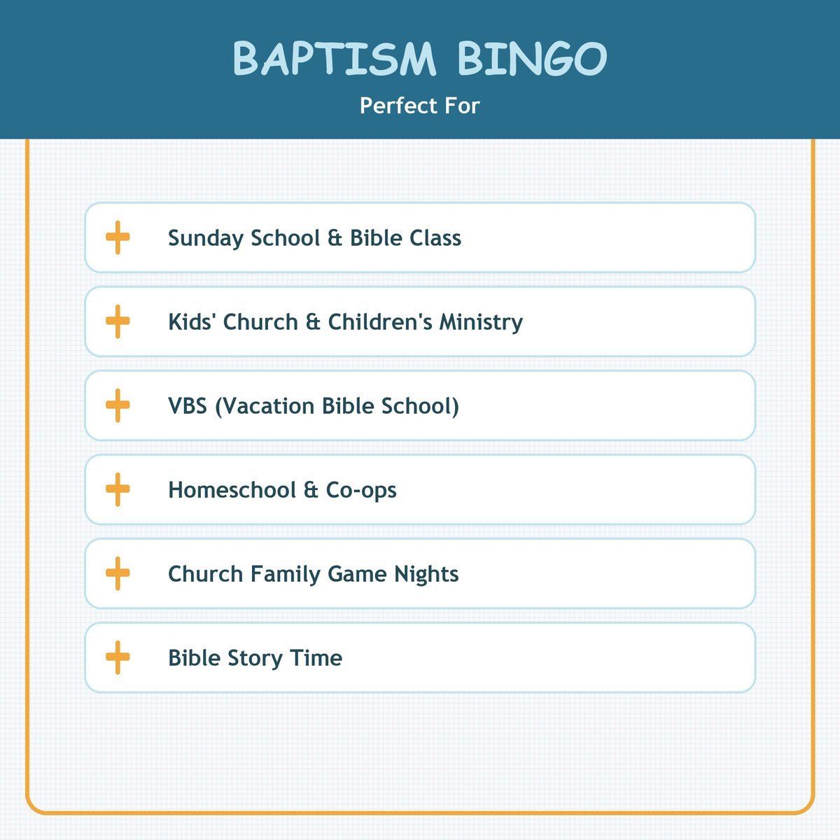 Baptism Bingo, 60 Printable Christian Cards, Bible Baptism Game, Sunday School Activity, Kids Bible Game, Jesus Baptized — image 5