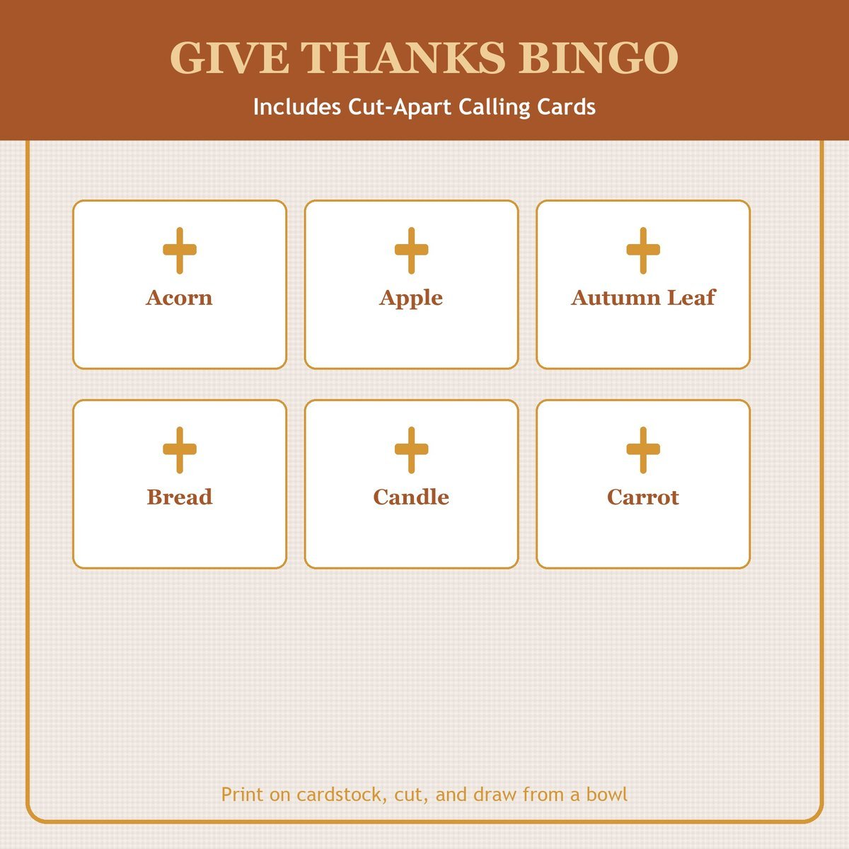 Give Thanks Bingo, 60 Printable Bingo Cards, Thanksgiving Bingo, Thanksgiving Game, Christian Give Thanks Game, Instant Download — image 7