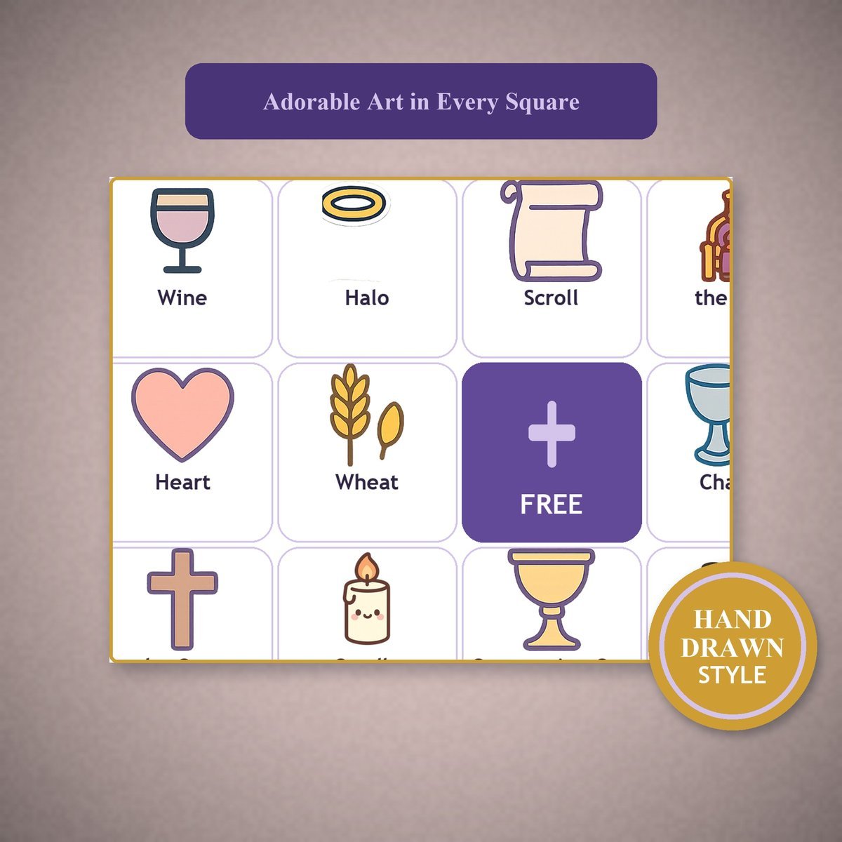 The Lord's Supper Bingo, 60 Printable Christian Cards, Communion Game, Sunday School Activity, Kids Bible Game, Bible Activity — image 8