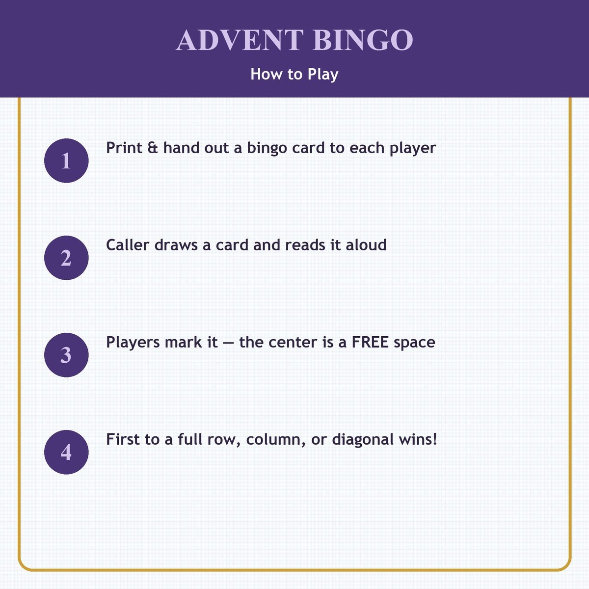 Advent Bingo, 60 Printable Christian Cards, Christmas Countdown Game, Sunday School Activity, Kids Bible Game, Nativity Bingo — image 3