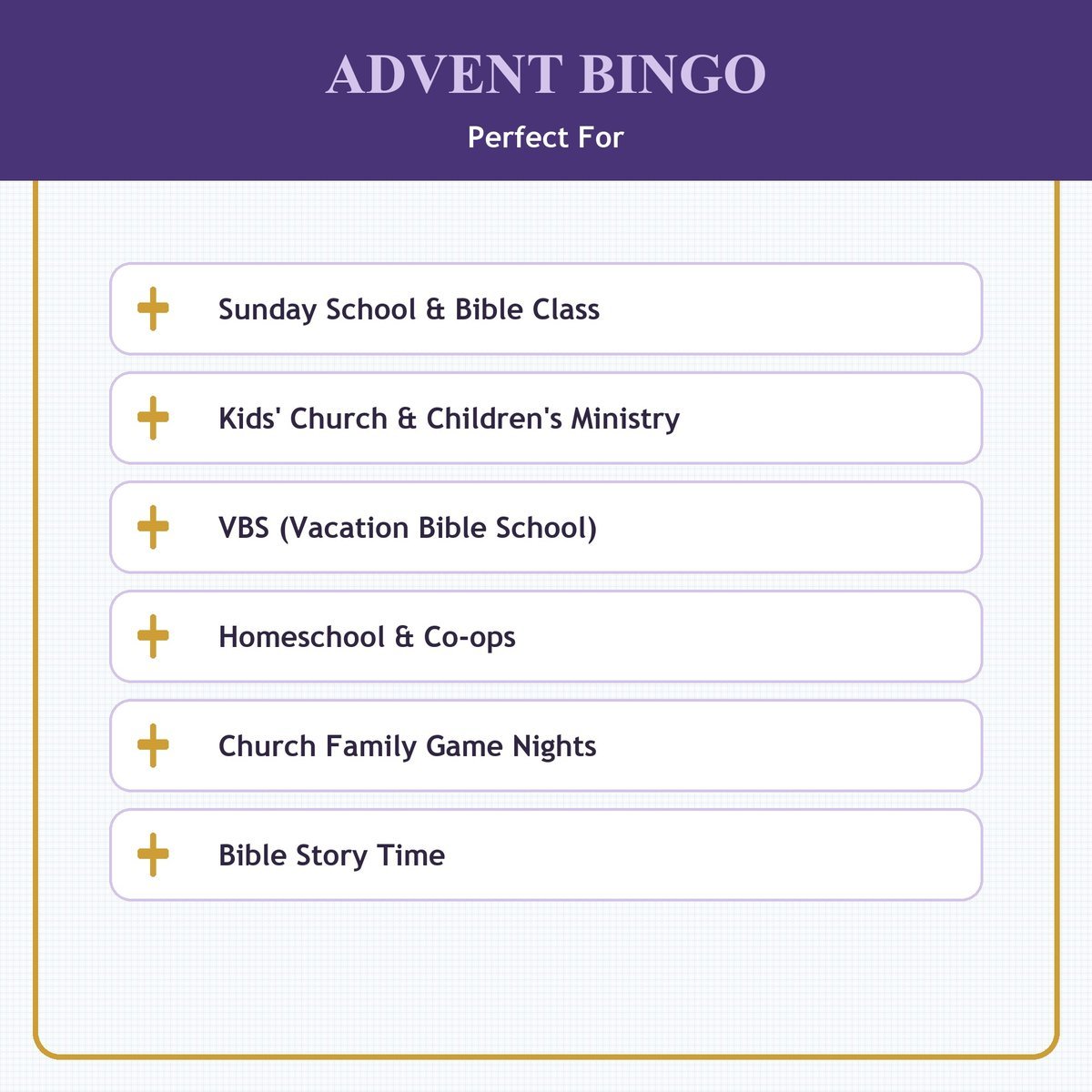 Advent Bingo, 60 Printable Christian Cards, Christmas Countdown Game, Sunday School Activity, Kids Bible Game, Nativity Bingo — image 5