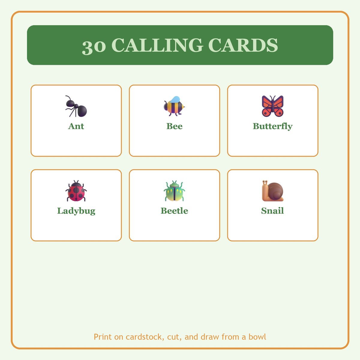 Gods Tiny Creatures Bingo, 60 Printable Bingo Cards, Christian Tiny Creatures Game, Sunday School & Church Activity, Instant Download — image 7