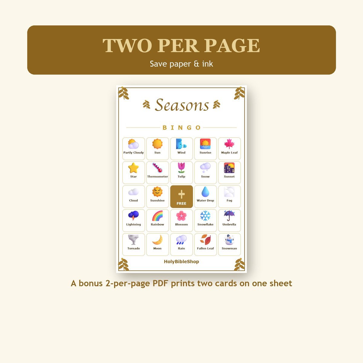 Seasons of the Lord Bingo, 60 Printable Bingo Cards, Christian Seasons Lord Game, Sunday School & Church Activity, Instant Download — image 6
