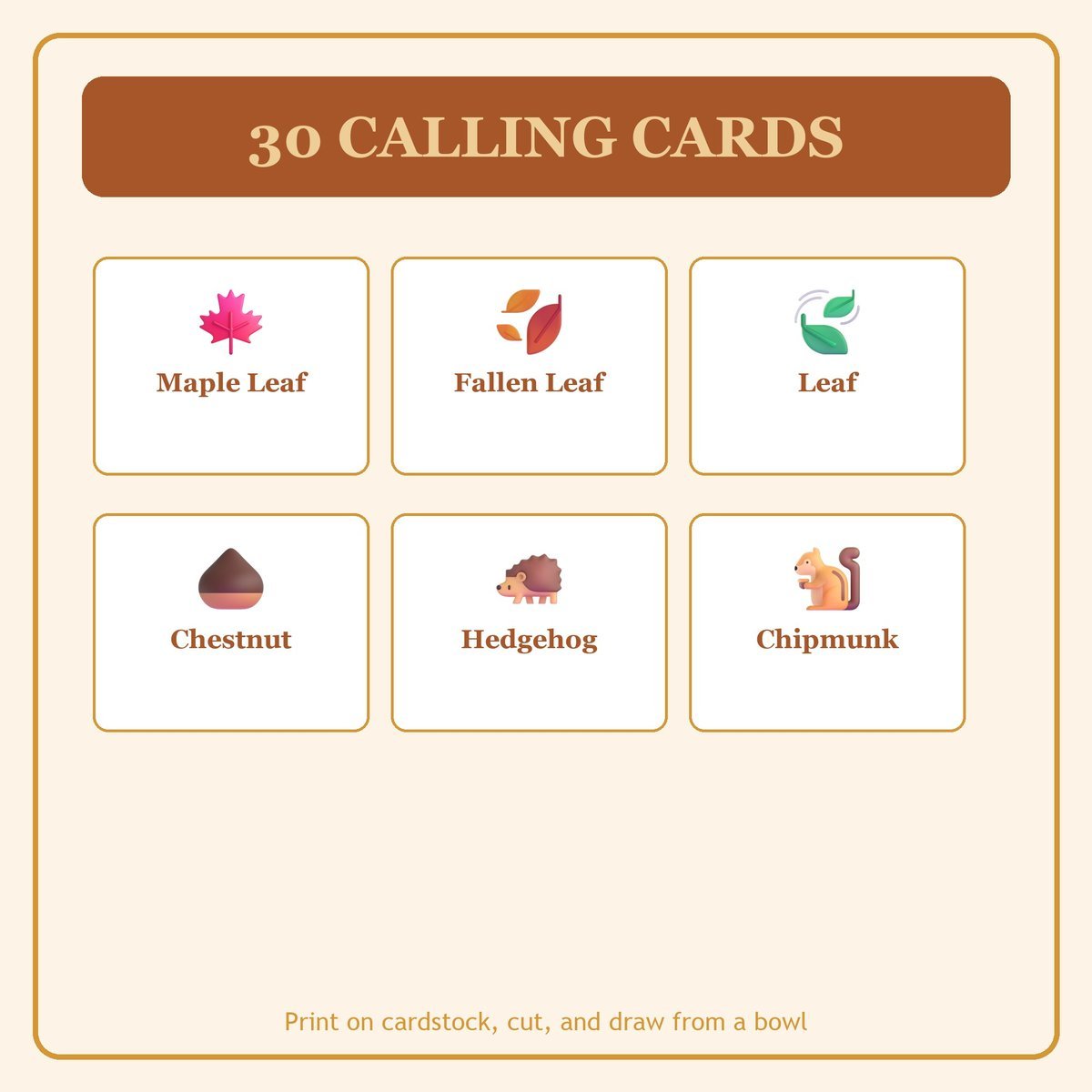 Autumn Blessings Bingo, 60 Printable Bingo Cards, Christian Autumn Game, Sunday School & Church Activity, Instant Download — image 7