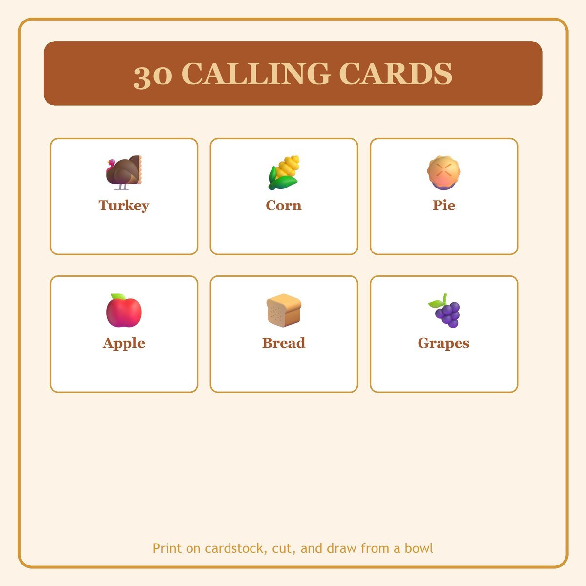 Thanksgiving Bingo, 60 Printable Christian Cards, Give Thanks to God Game, Sunday School Thanksgiving, Bible Activity for Kids, Church Game — image 7