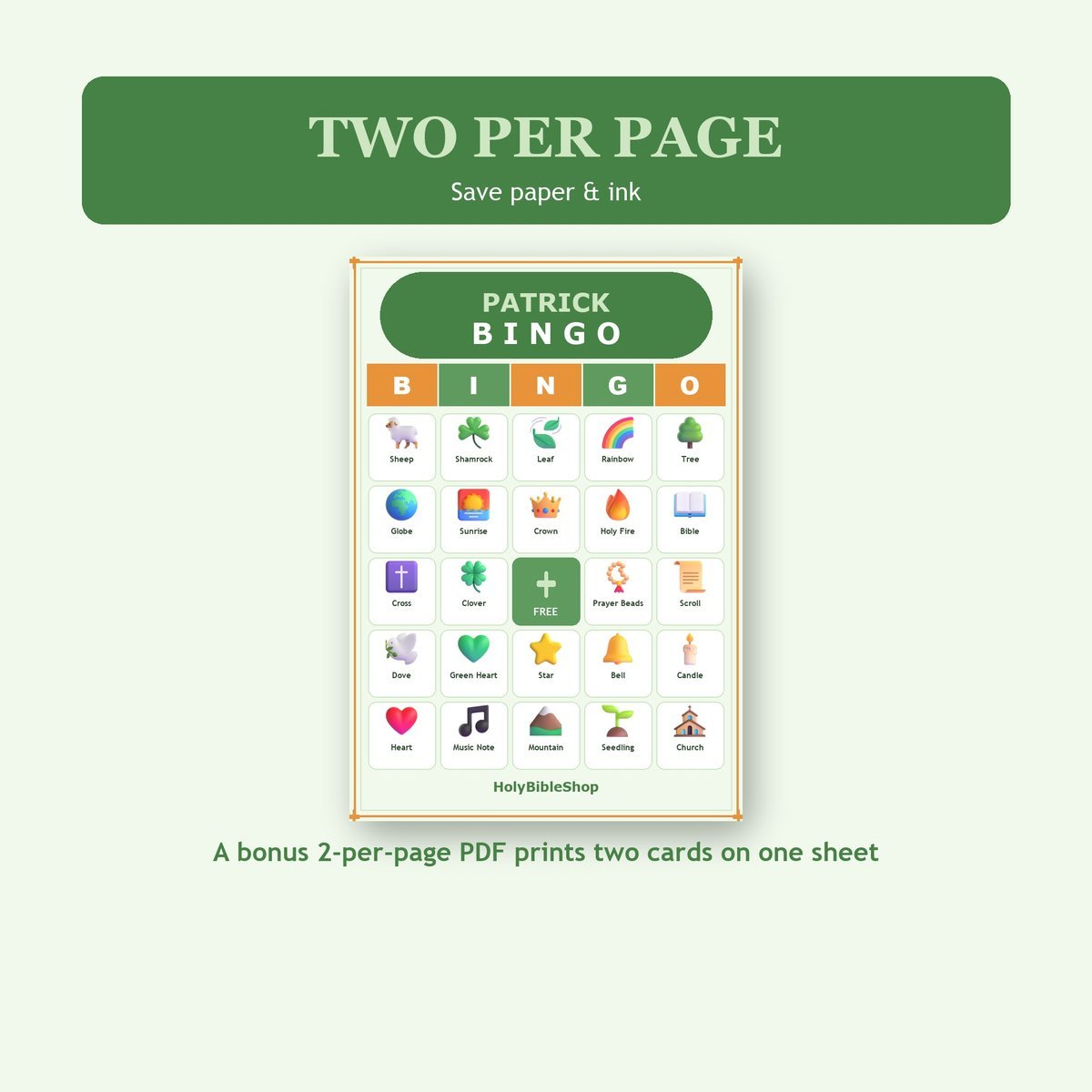 Patrick the Missionary Bingo, 60 Printable Bingo Cards, Christian Patrick Missionary Game, Sunday School & Church Activity, Instant Download — image 6