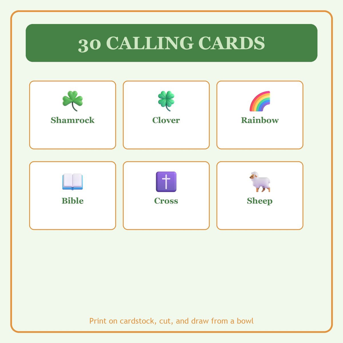 Patrick the Missionary Bingo, 60 Printable Bingo Cards, Christian Patrick Missionary Game, Sunday School & Church Activity, Instant Download — image 7