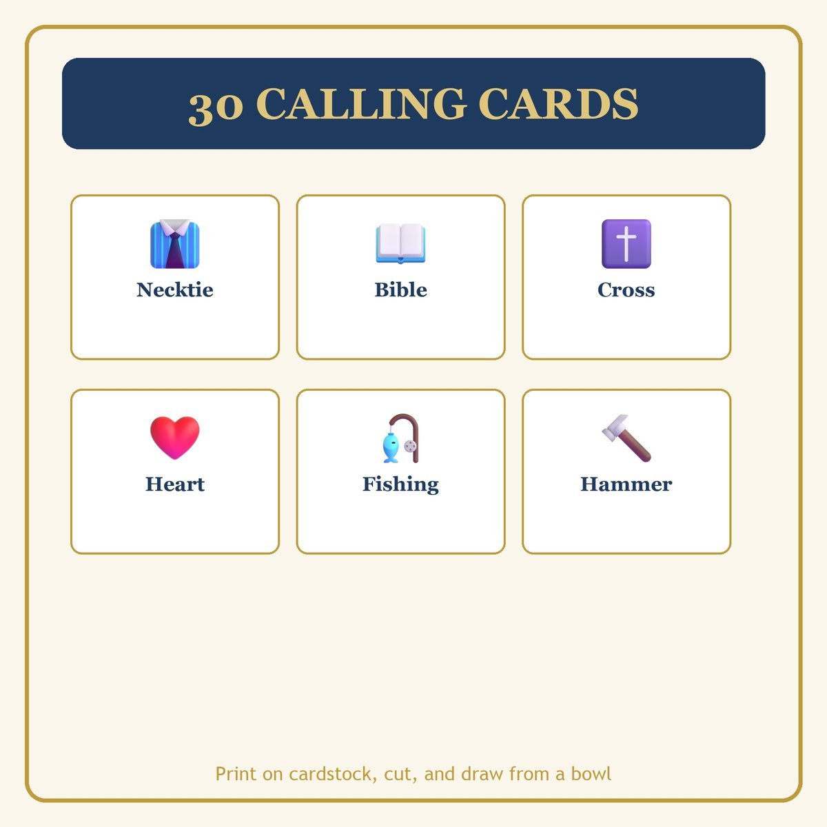 Faithful Father Bingo, 60 Printable Bingo Cards, Fathers Day Bingo, Fathers Day Game, Christian Father Game, Sunday School & Church Activity — image 7