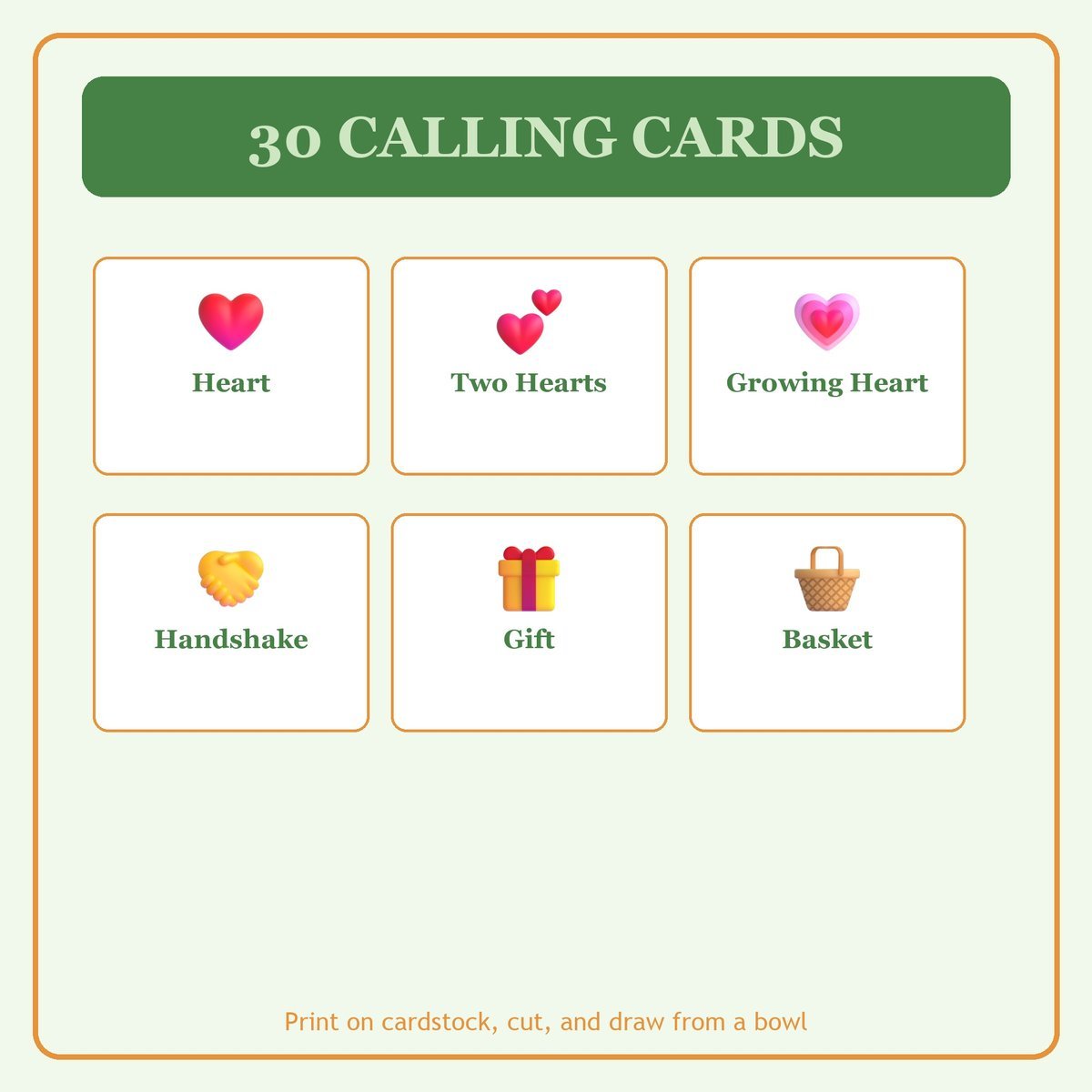 Servants Heart Volunteer Bingo, 60 Printable Bingo Cards, Christian Servants Heart Volunteer Game, Sunday School & Church Activity — image 7