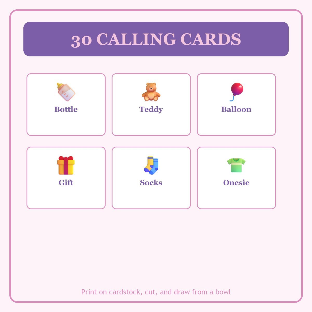 Christian Baby Shower Bingo, 60 Printable Bingo Cards, Baby Shower Bingo, Christian Baby Shower, Christian Baby Shower Game — image 7