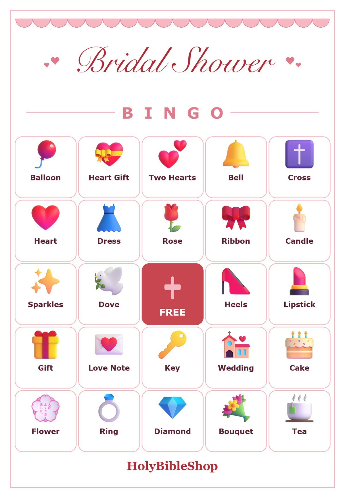 Christian Bridal Shower Bingo, 60 Printable Bingo Cards, Bridal Shower Bingo, Christian Bridal Shower, Christian Bridal Shower Game