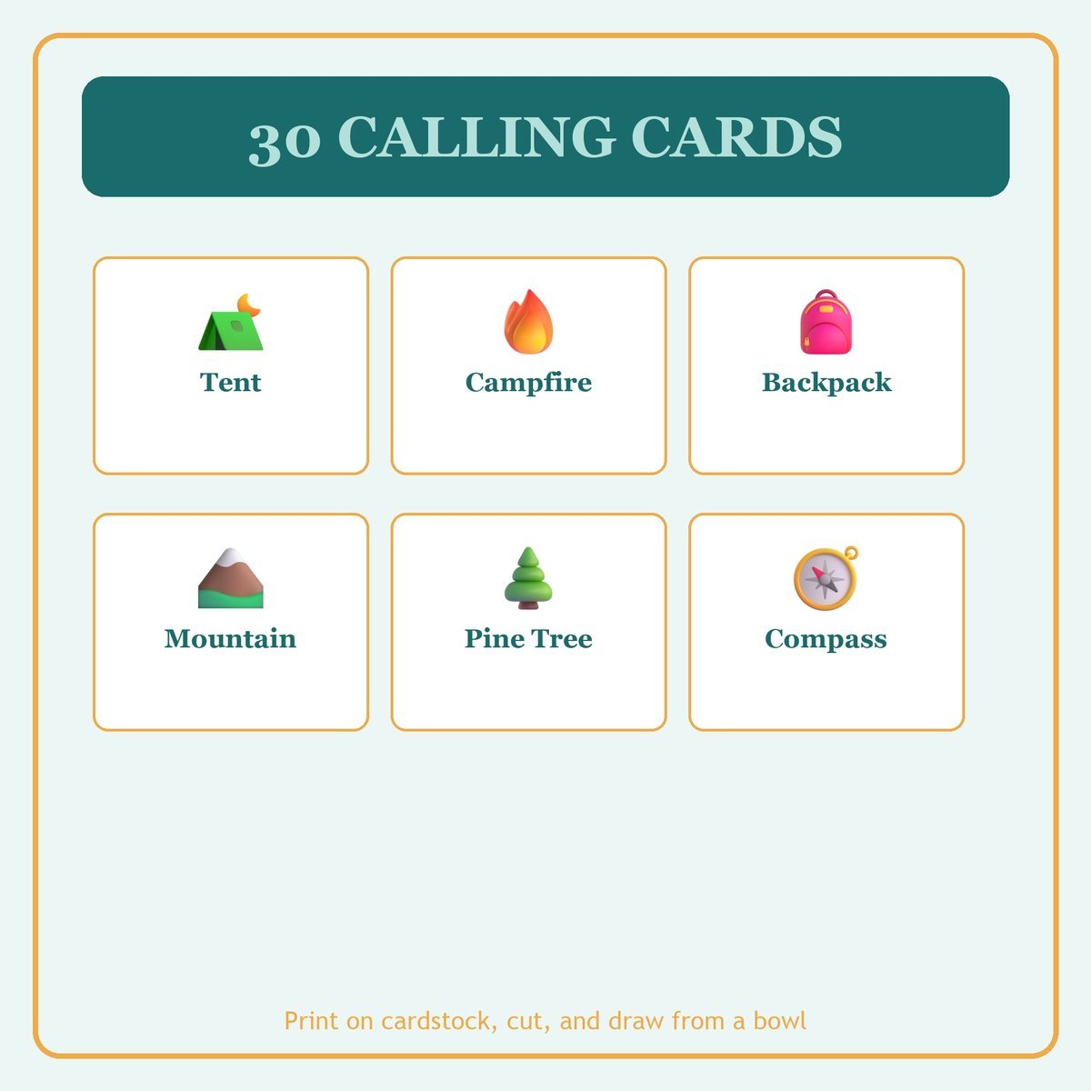 Christian Camp Bingo, 60 Printable Bingo Cards, Christian Camp Game, Sunday School & Church Activity, Instant Download — image 7