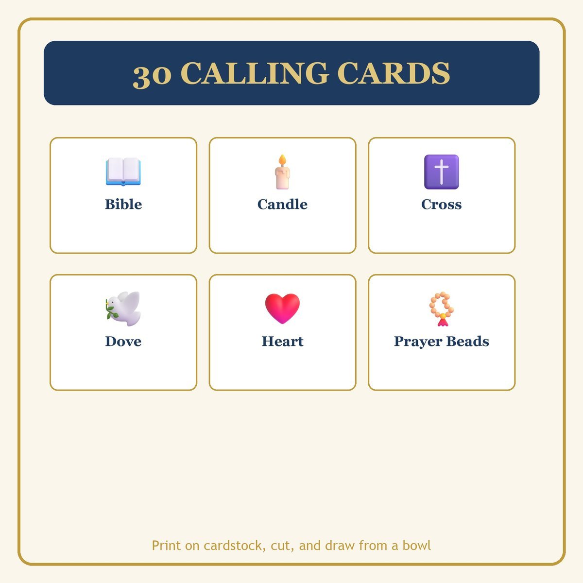 Family Devotion Night Bingo, 60 Printable Bingo Cards, Christian Family Devotion Night Game, Sunday School & Church Activity — image 7